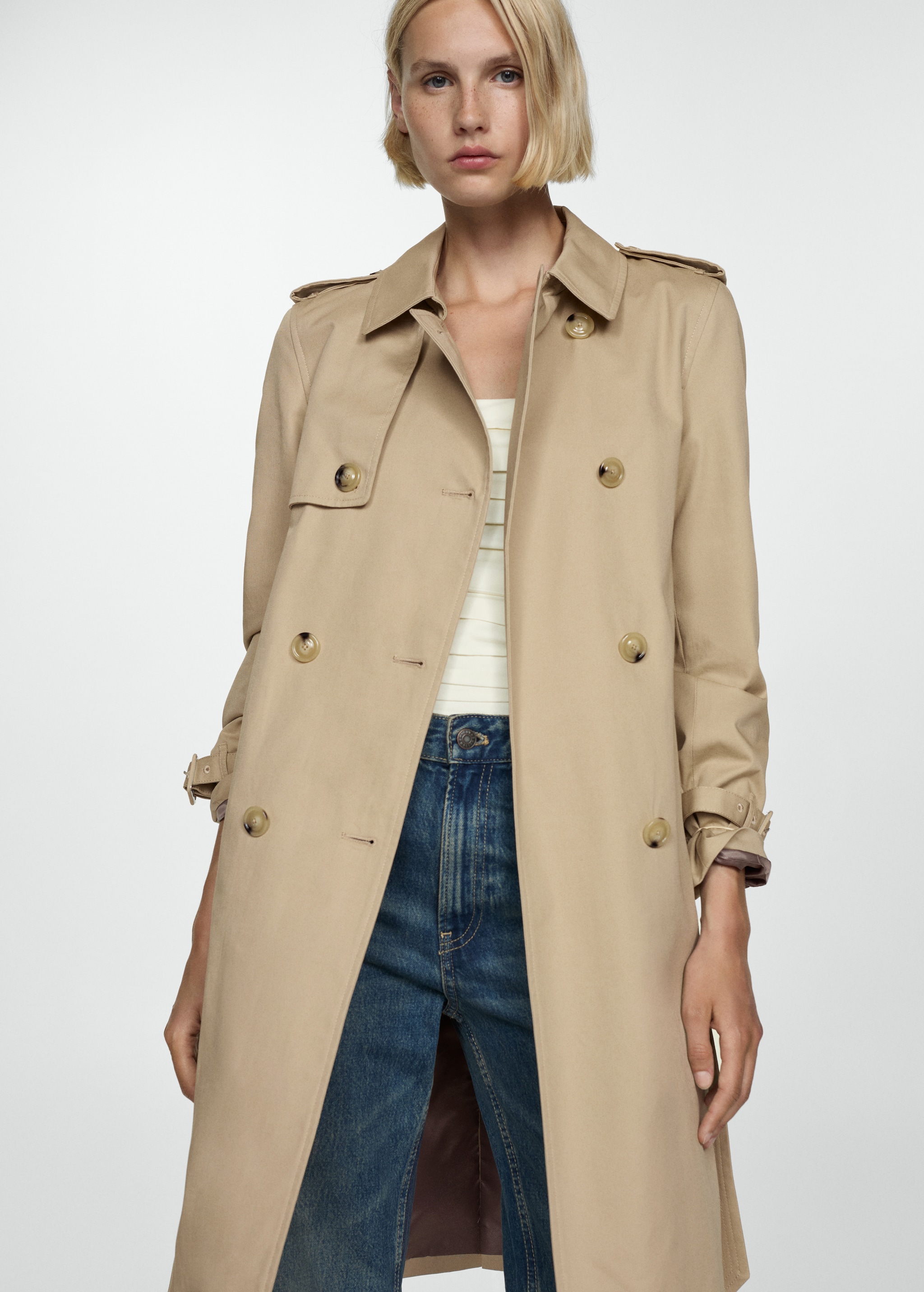 Classic trench coat with belt - Women | MANGO USA