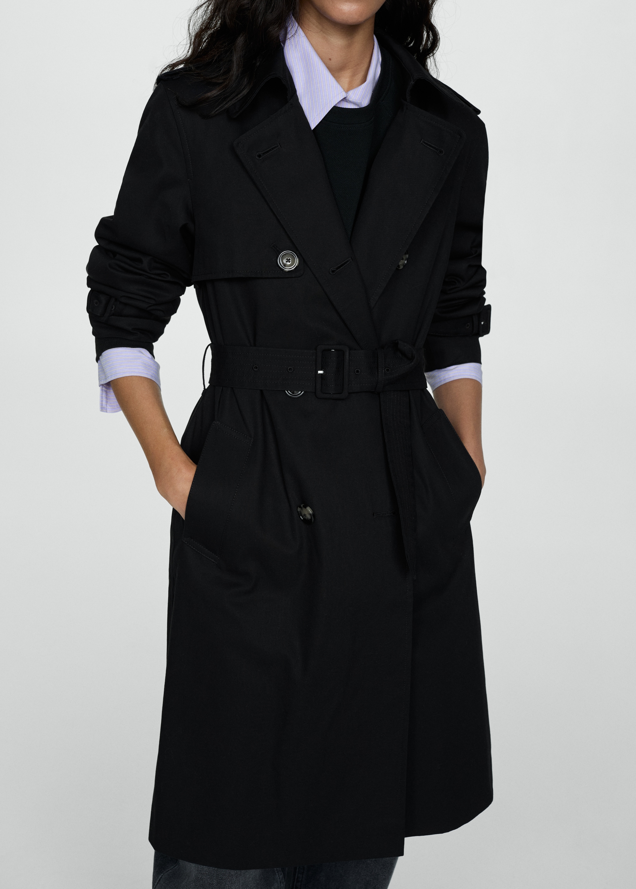 Classic trench coat with belt - Main Image