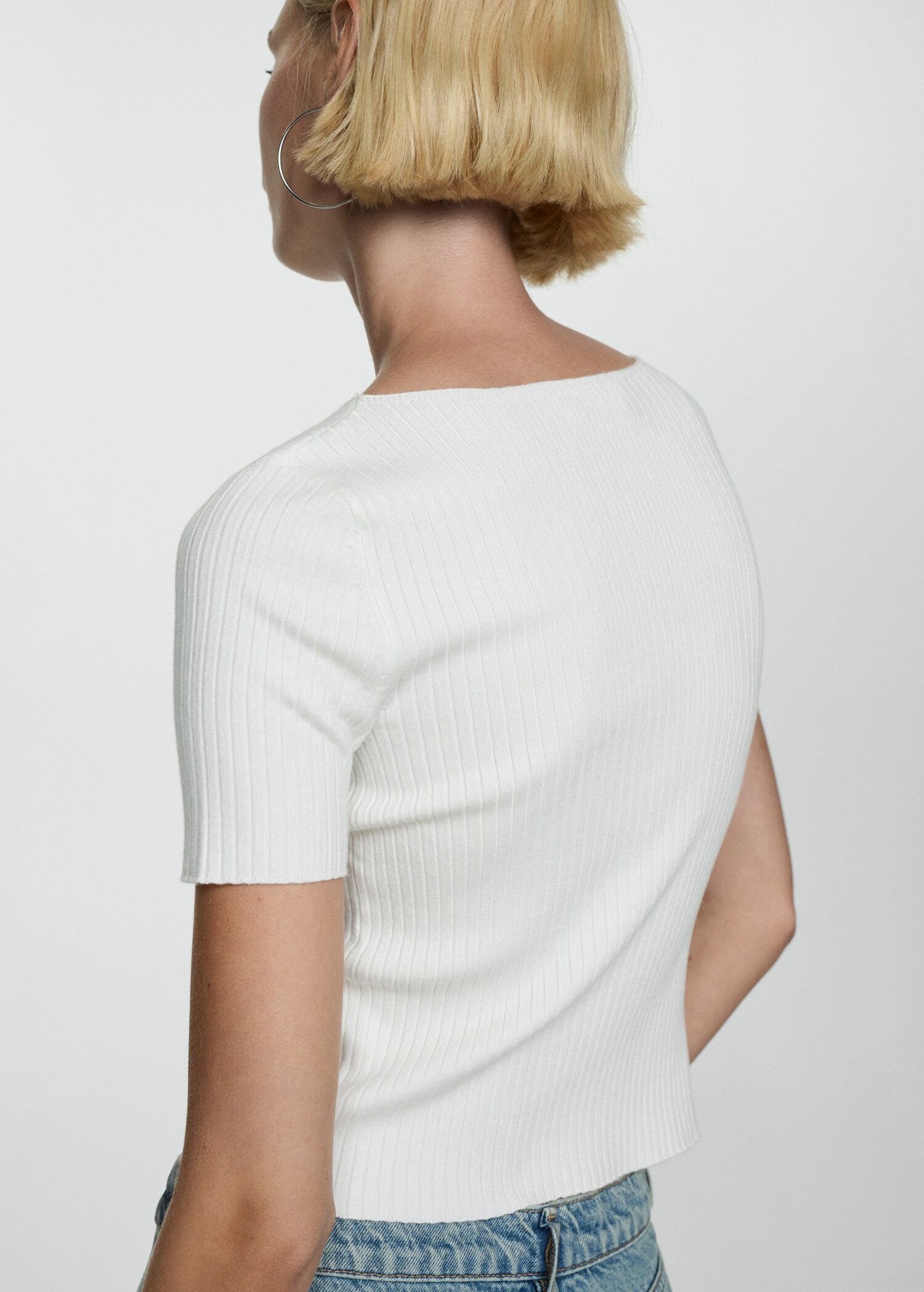 T-shirt maille fine manches courtes - Verso de l’article