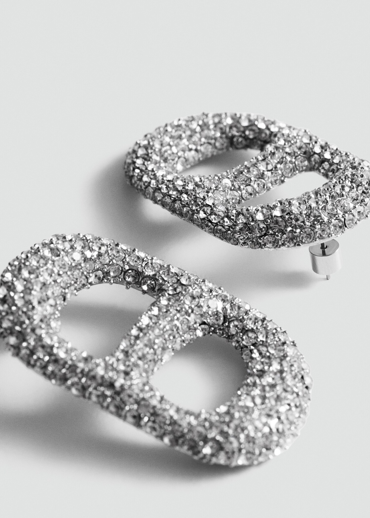 Faceted crystal earrings - Medium plane