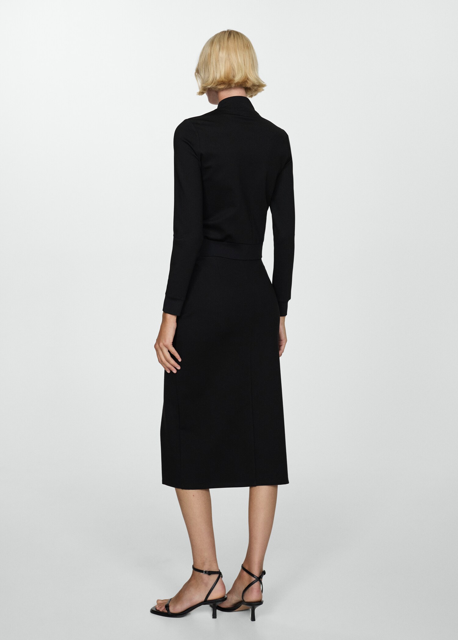 Fitted jacket with double zip - Reverse of the article