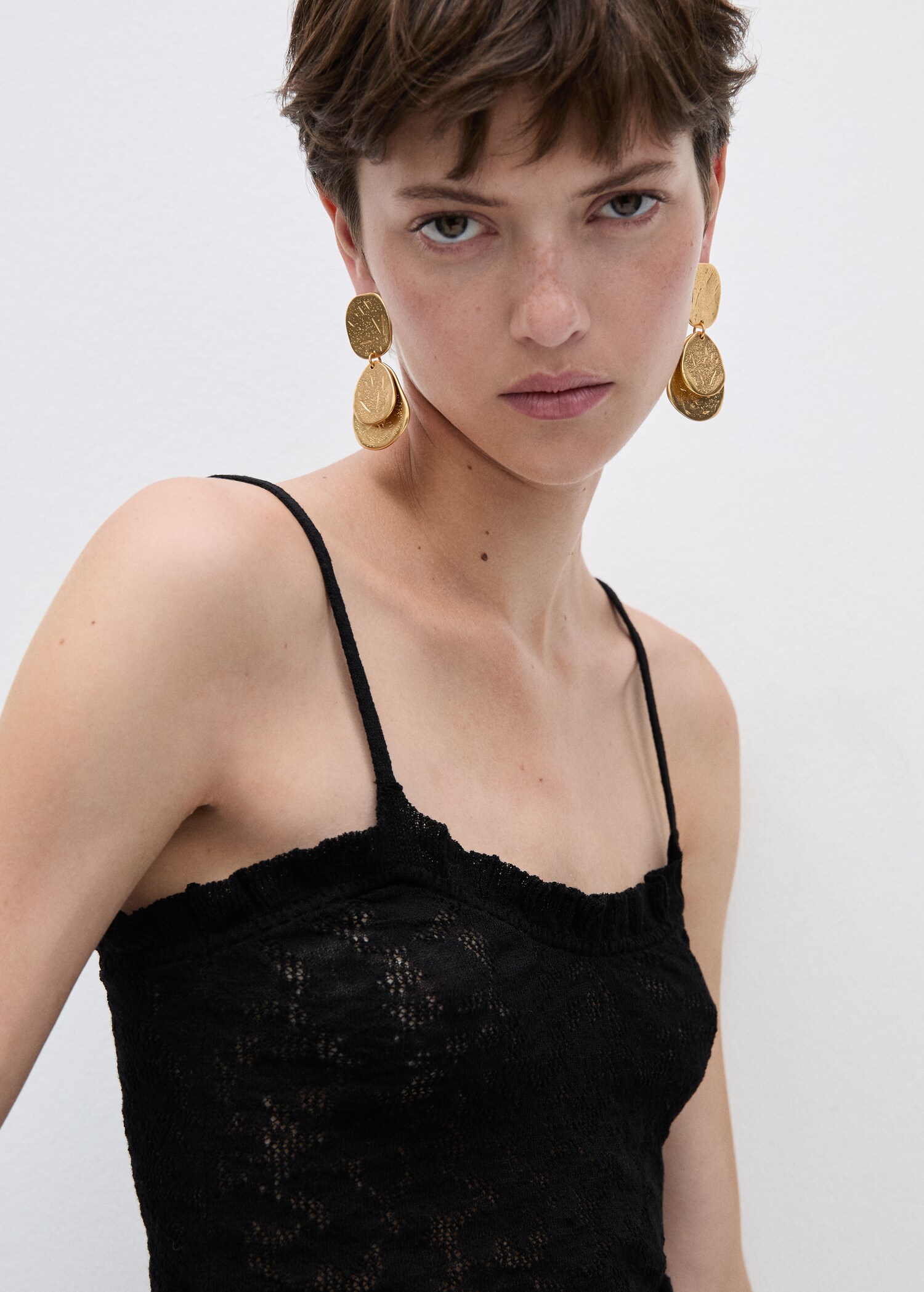 Openwork details knit top - Details of the article 1