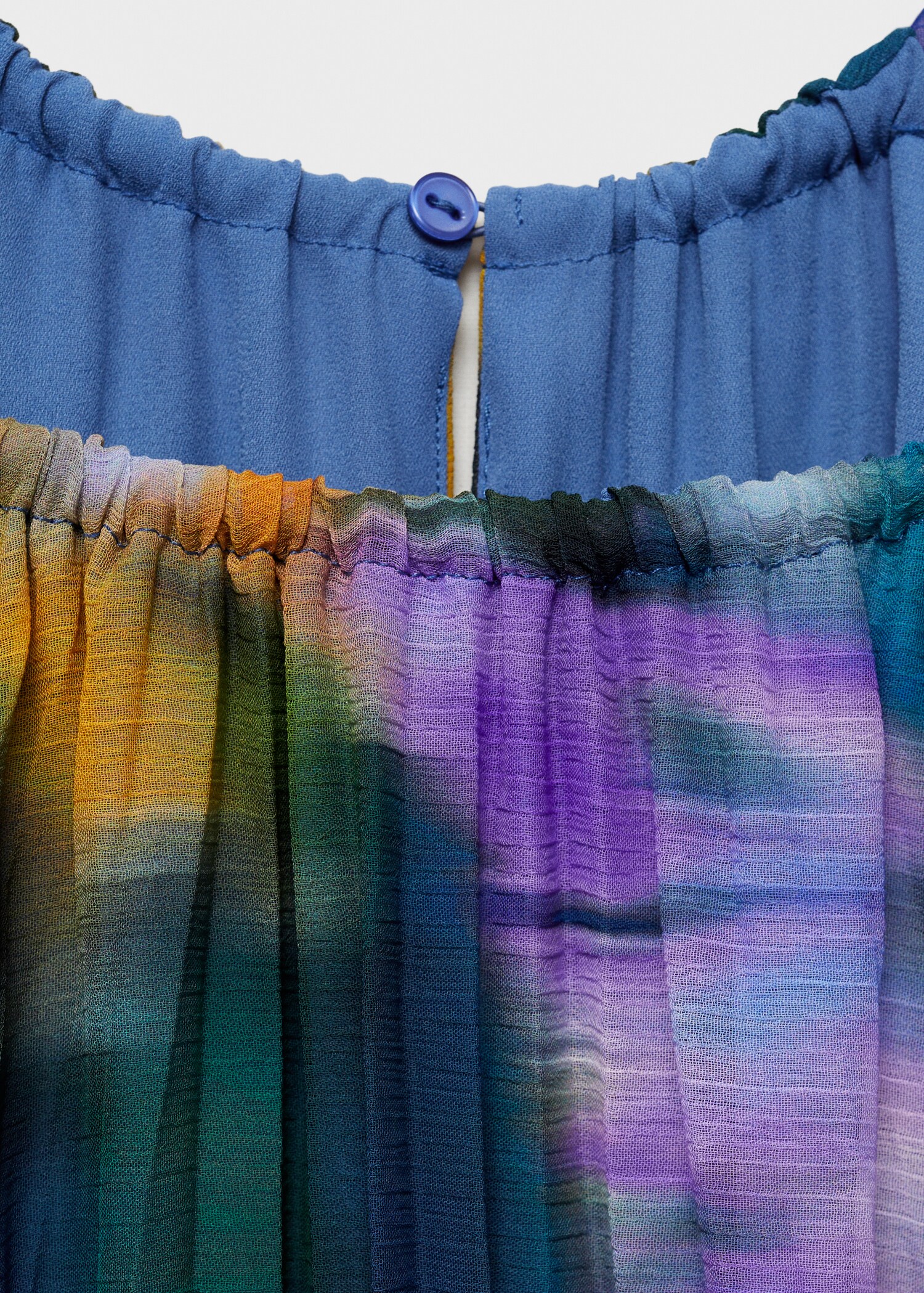 Printed pleated dress - Details of the article 8