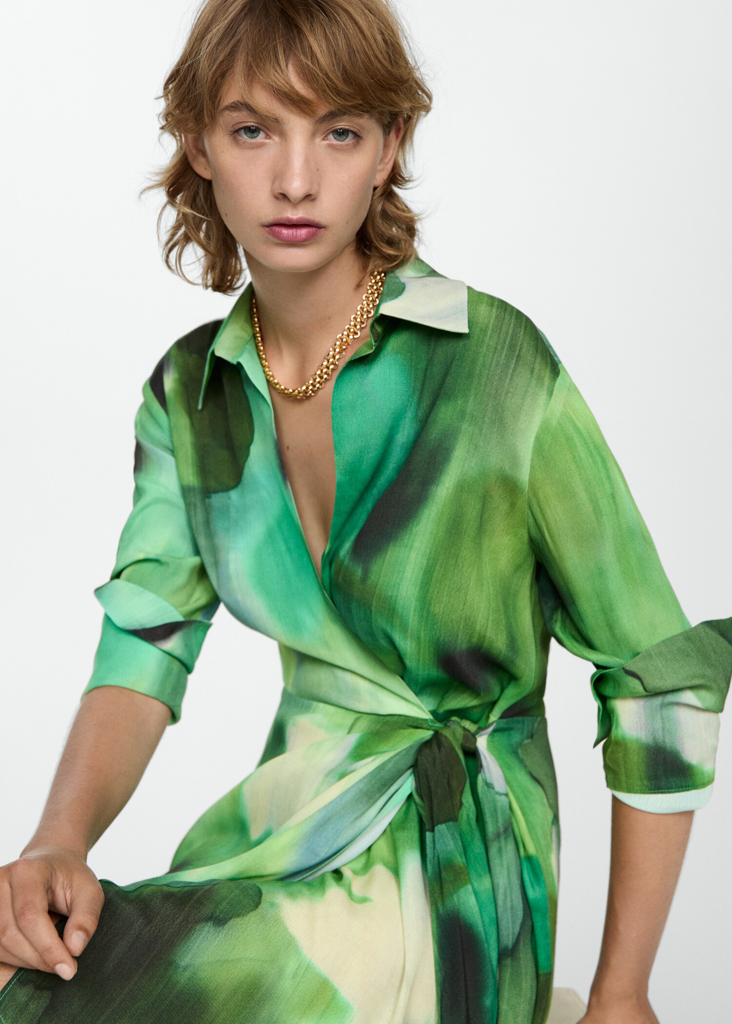 Robe imprimée à nœud - Détail de l'article 2