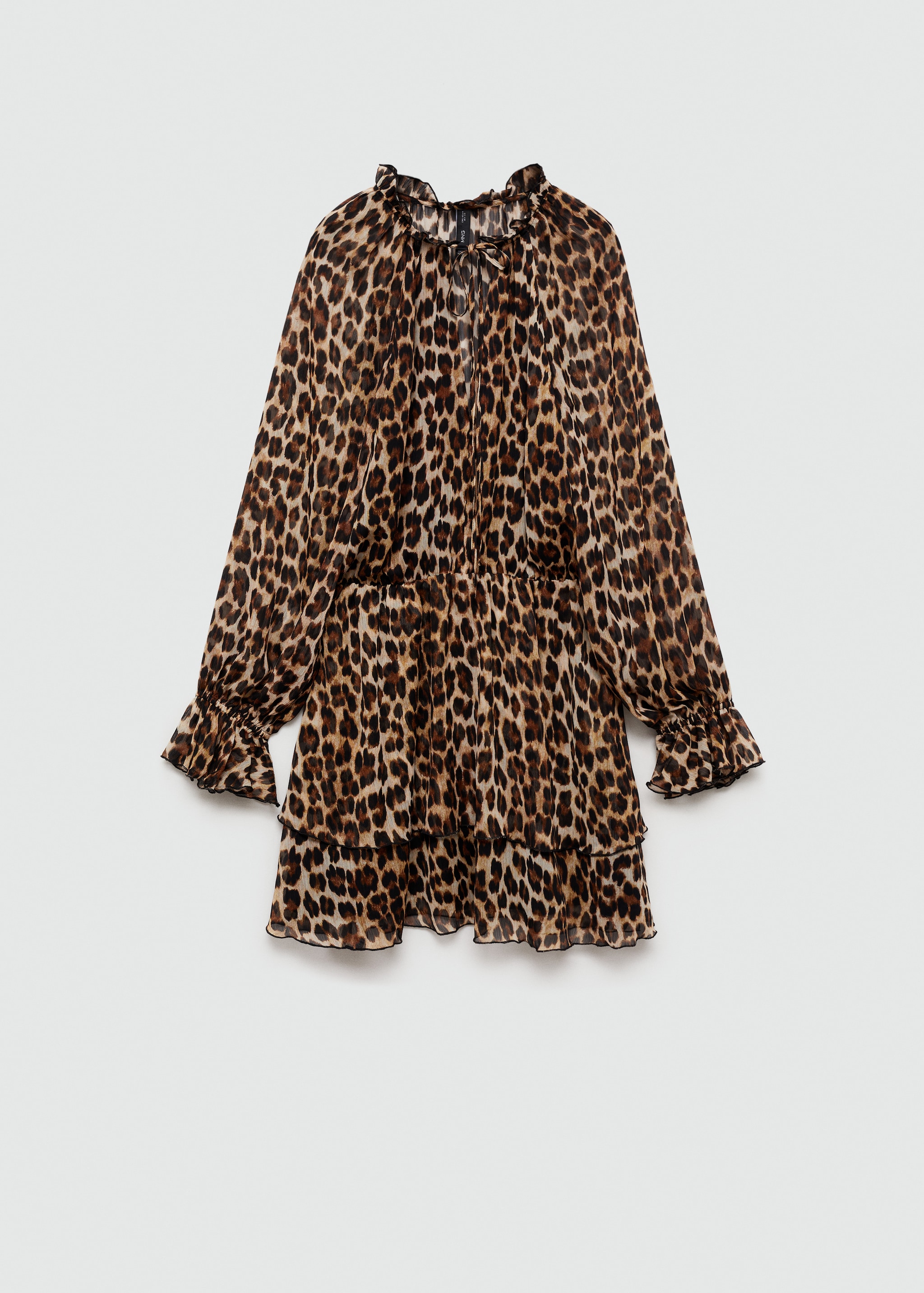 Leopard Robe Imprimée Manche Longue Manches Longues Robe ImprimÃ