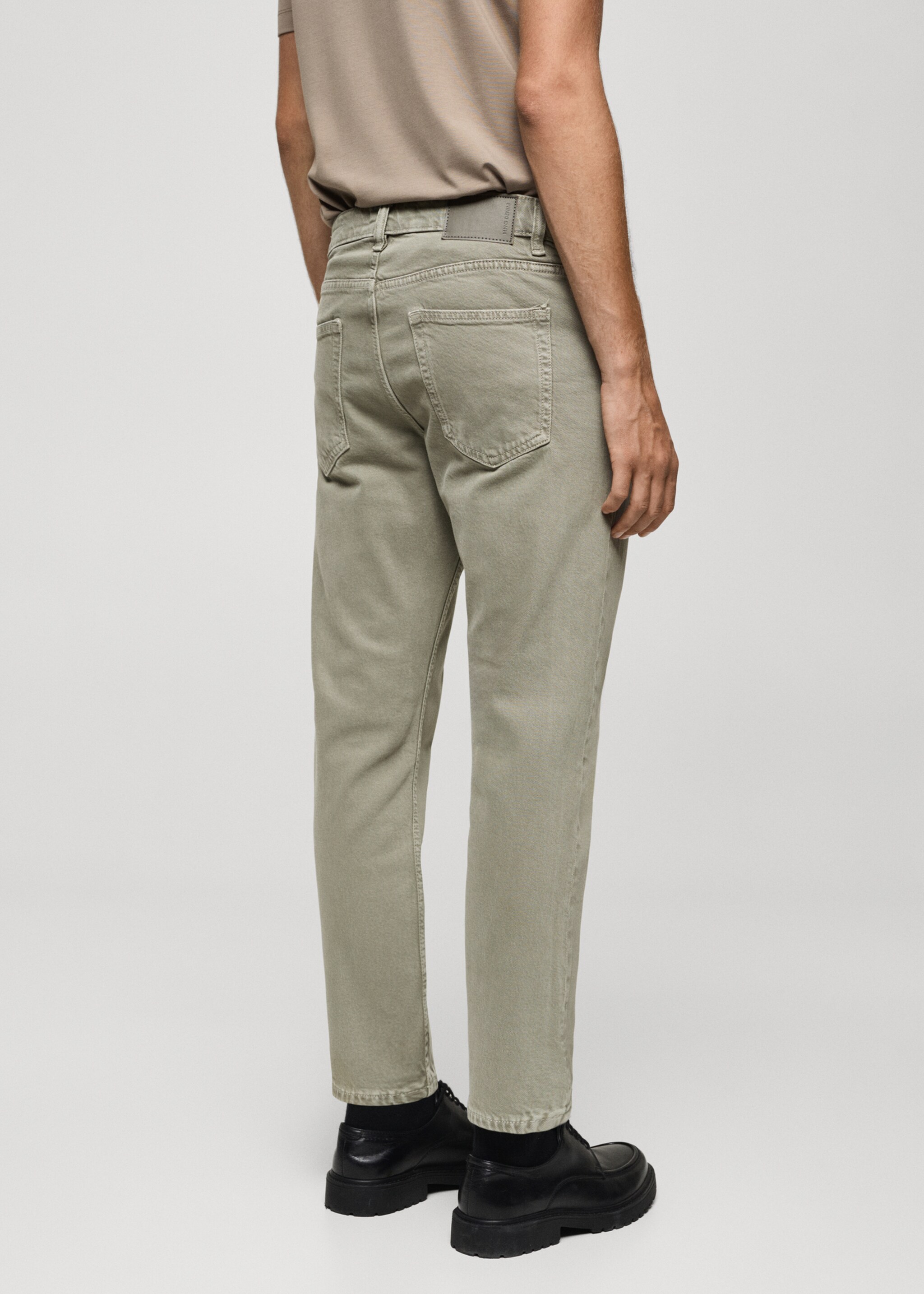 Ben tapered cropped jeans - Reverse of the article, Pastel Green. Ref: 77054439-00.