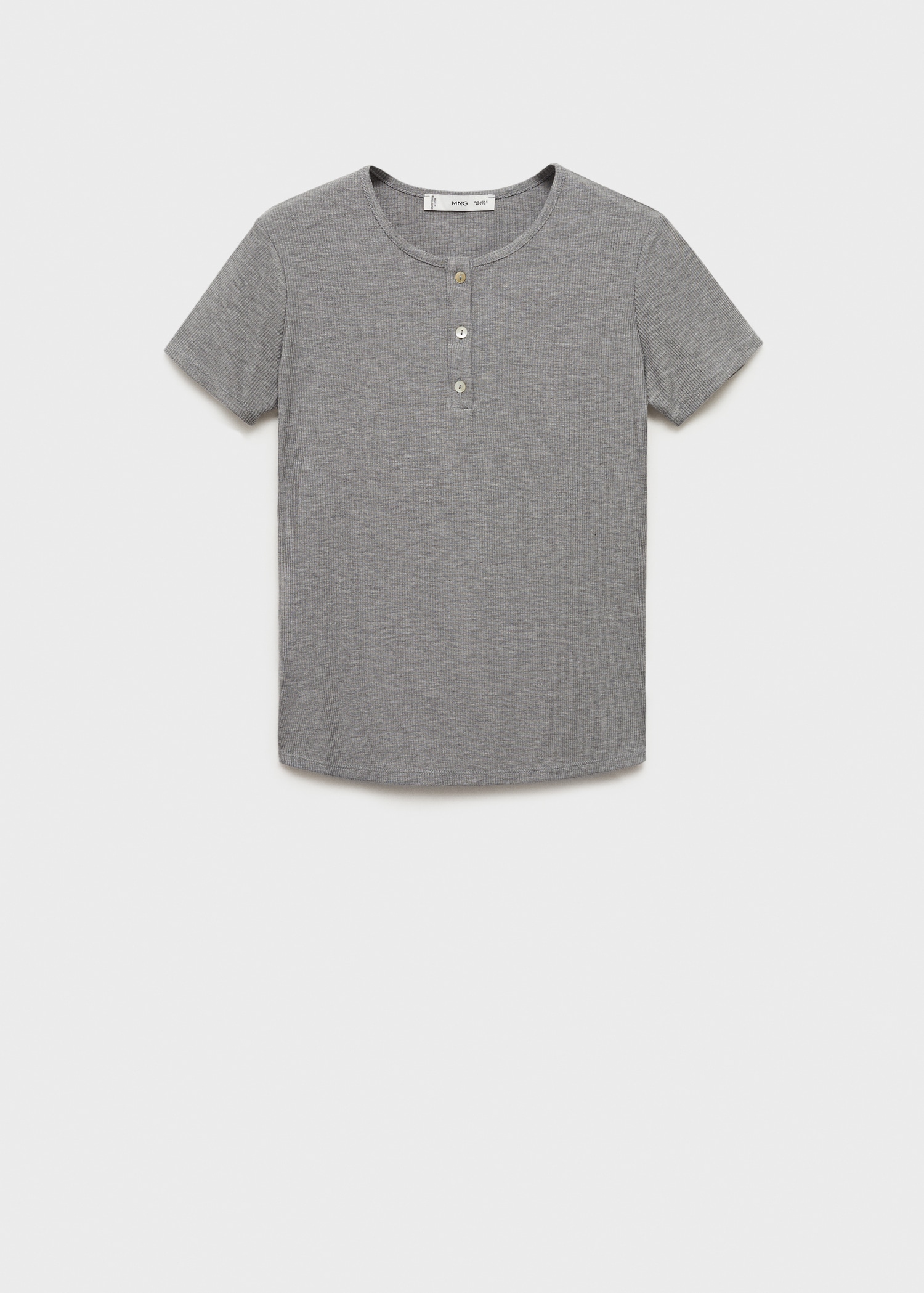 Buttoned lyocell t-shirt - Article without model