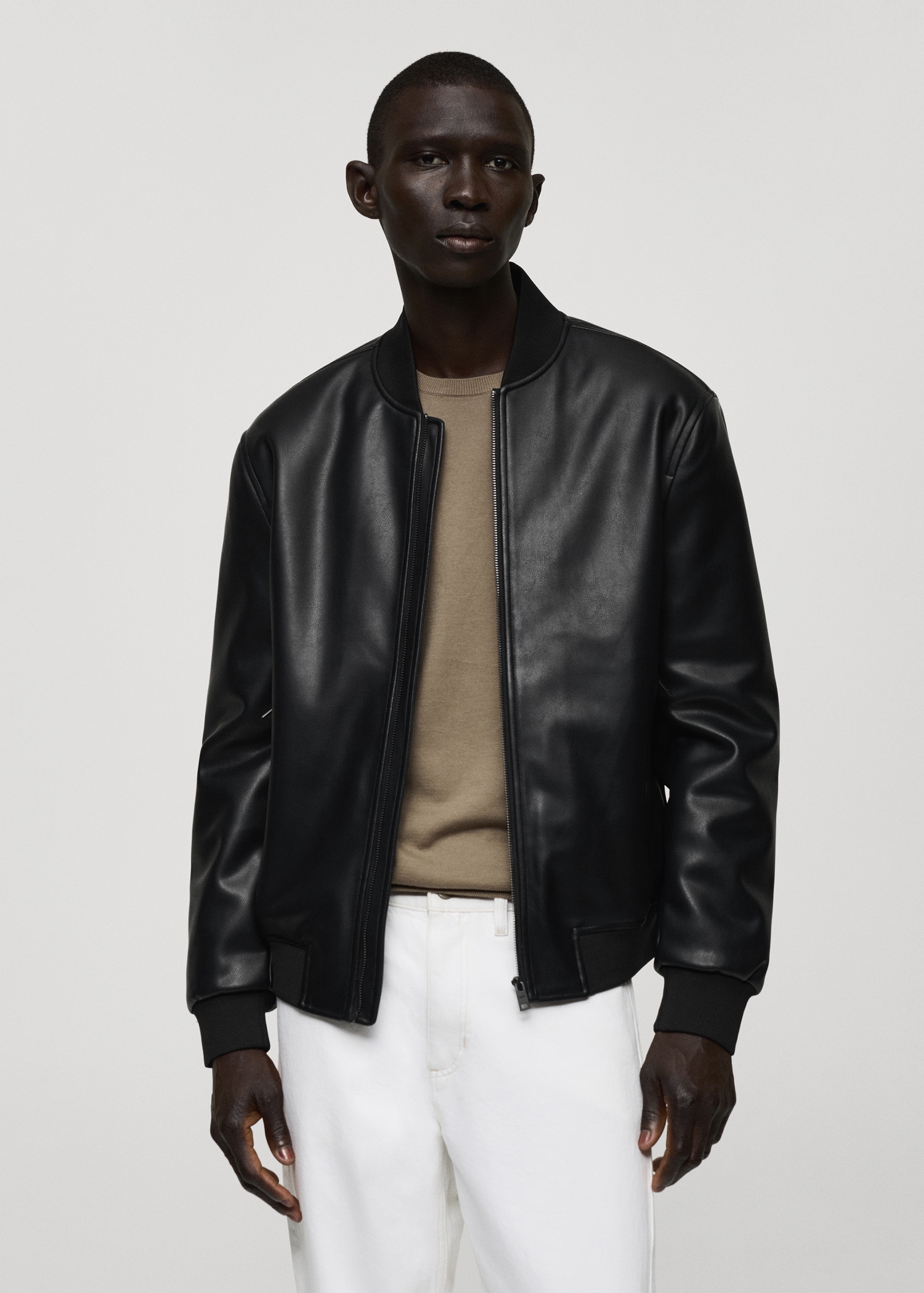 Blouson bomber simili-cuir