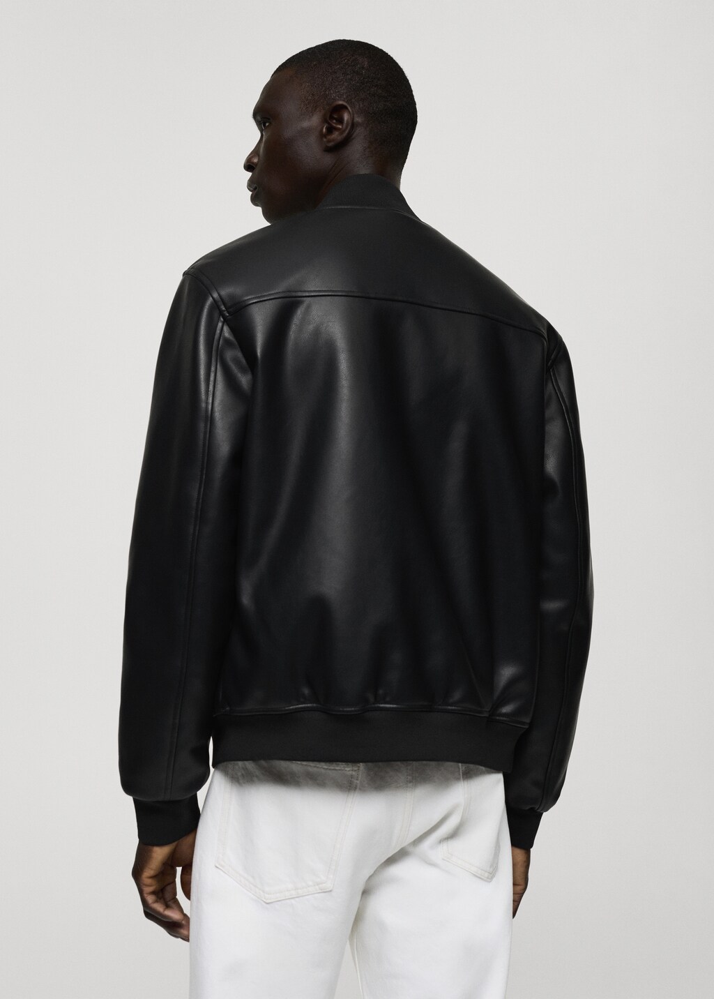Leather-effect bomber jacket - Men | MANGO Niger Leather-effect bomber jacket - Men | MANGO Niger