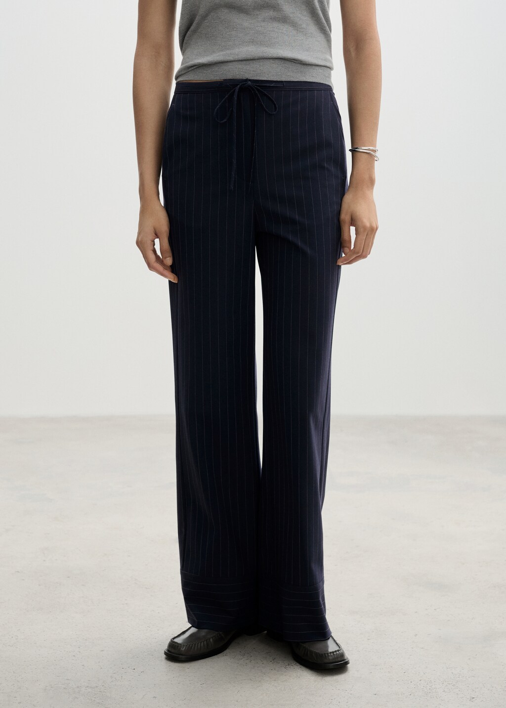 Pantalón Tatina Beige con raya diplomática