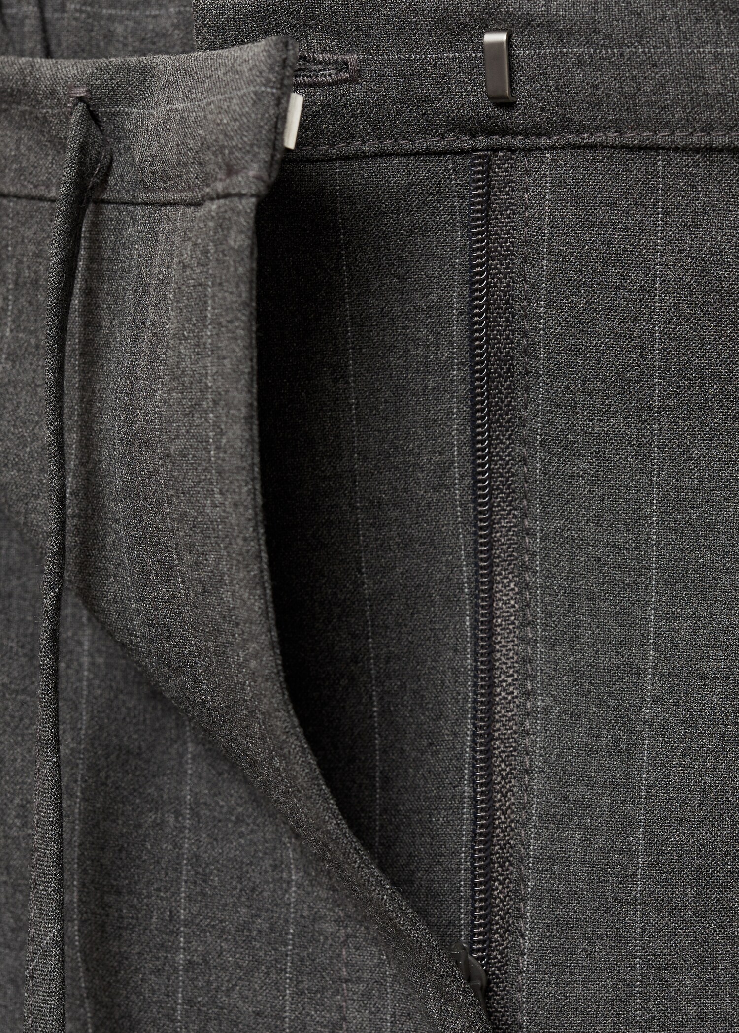 Chalk-stripe straight trousers - Details of the article 8