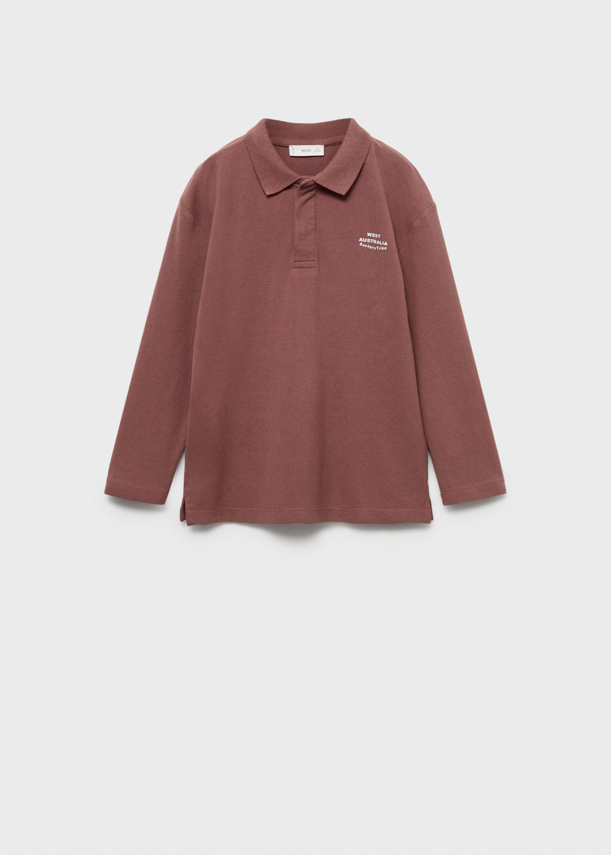 Polo détail brodé - Article sans modèle, Bordeaux. Ref: 77054764-00.