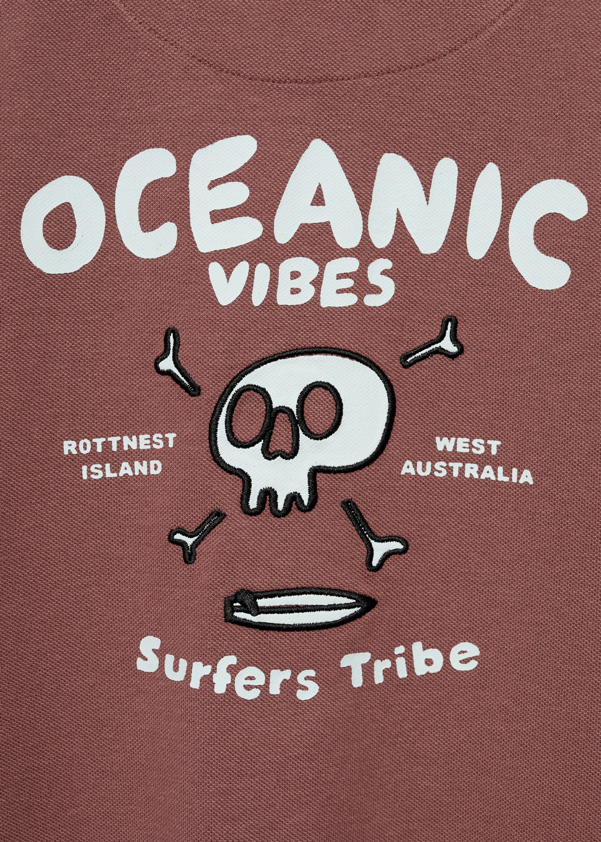 Polo détail brodé - Détail de l'article 0, Bordeaux. Ref: 77054764-00.