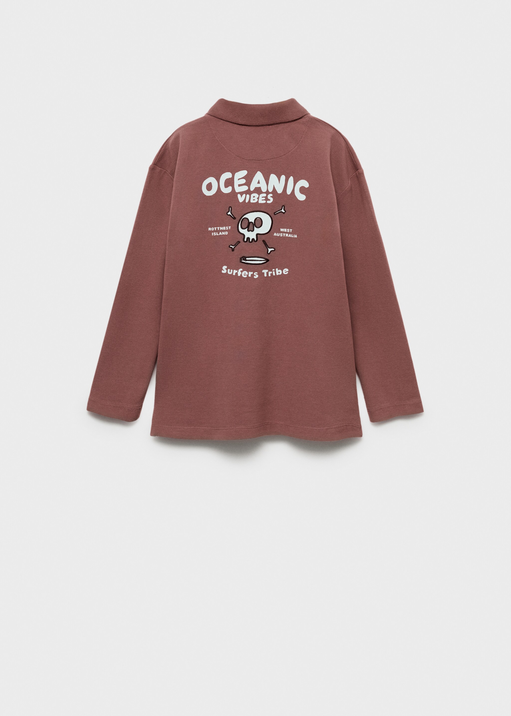 Polo détail brodé - Verso de l’article, Bordeaux. Ref: 77054764-00.