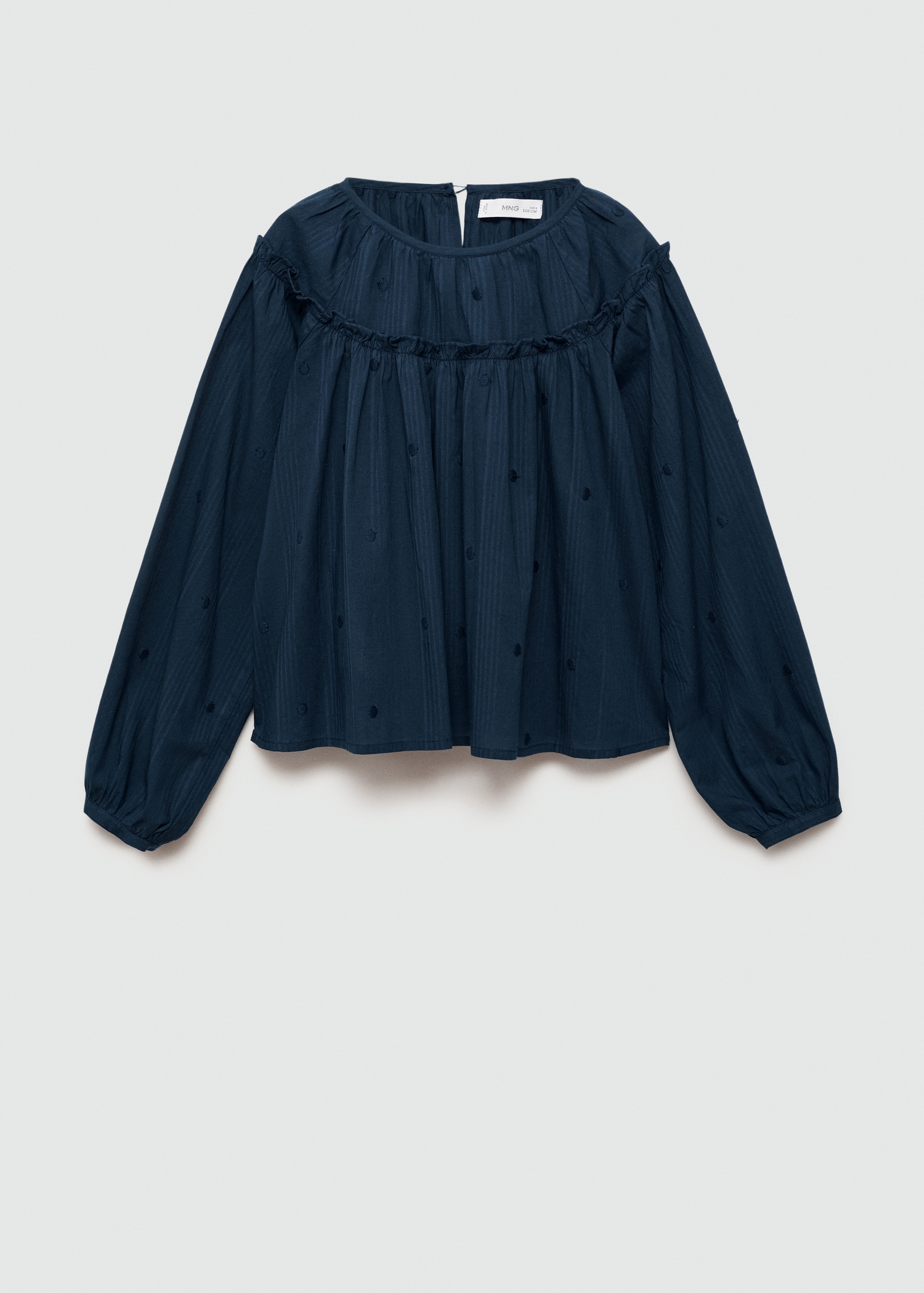 Blouse à pois brodés - Article sans modèle