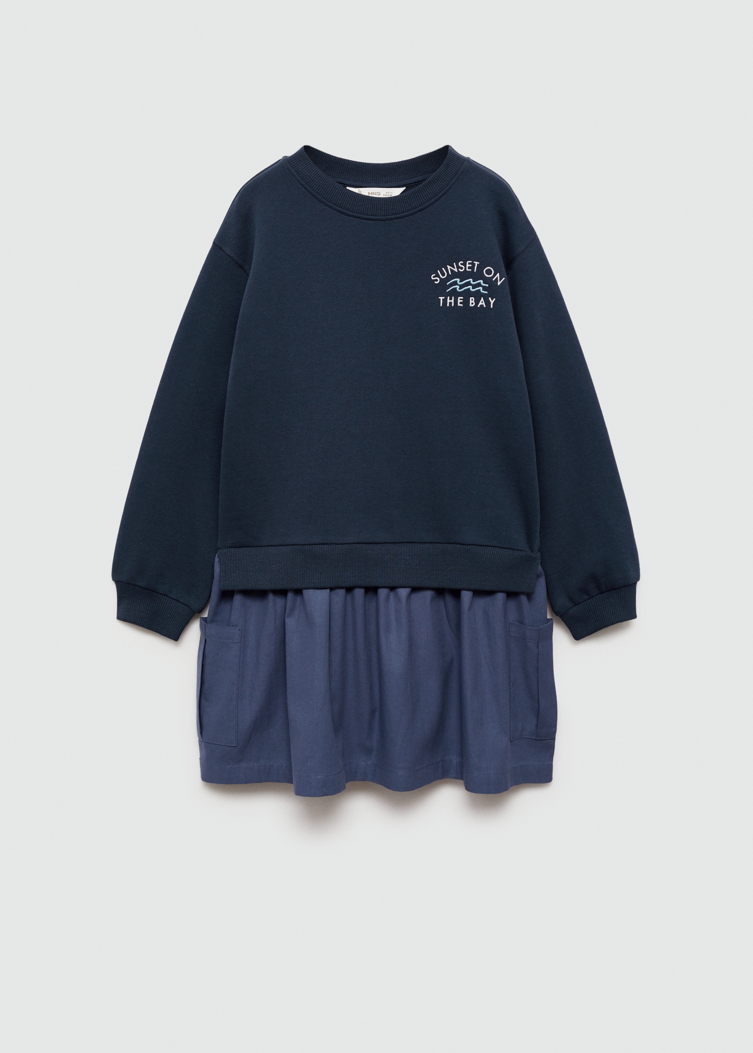 Embroidered sweatshirt dress - Article without model