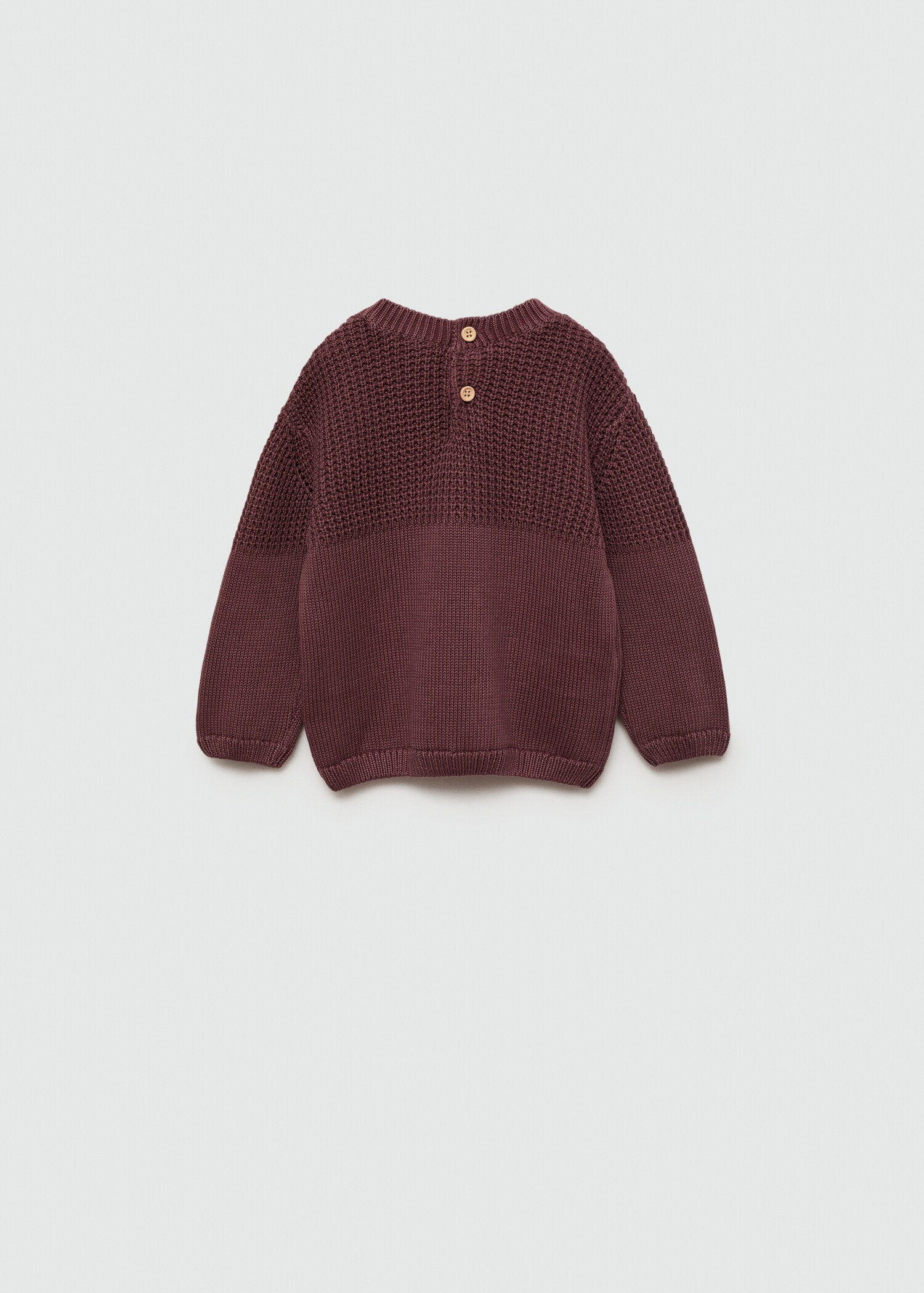 Contrasting knit sweater - Reverse of the article