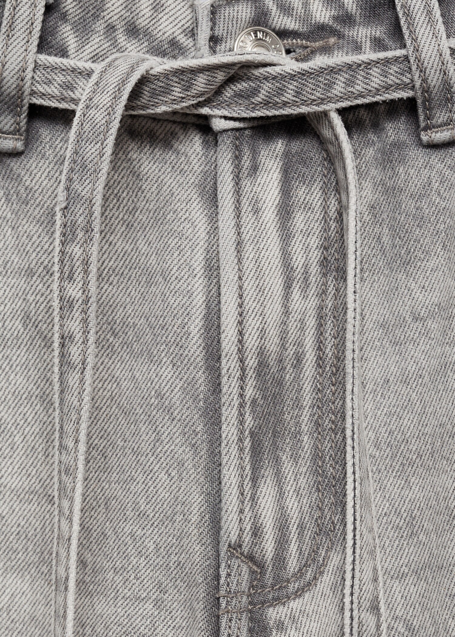 Wideleg jeans with drawstring - Details of the article 8
