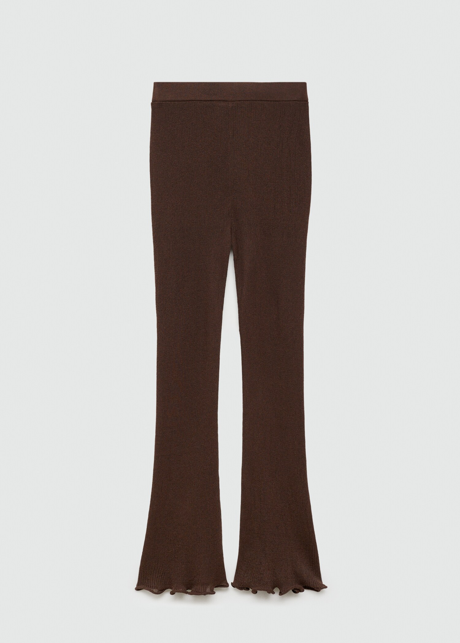 Flared knitted trousers - Article without model