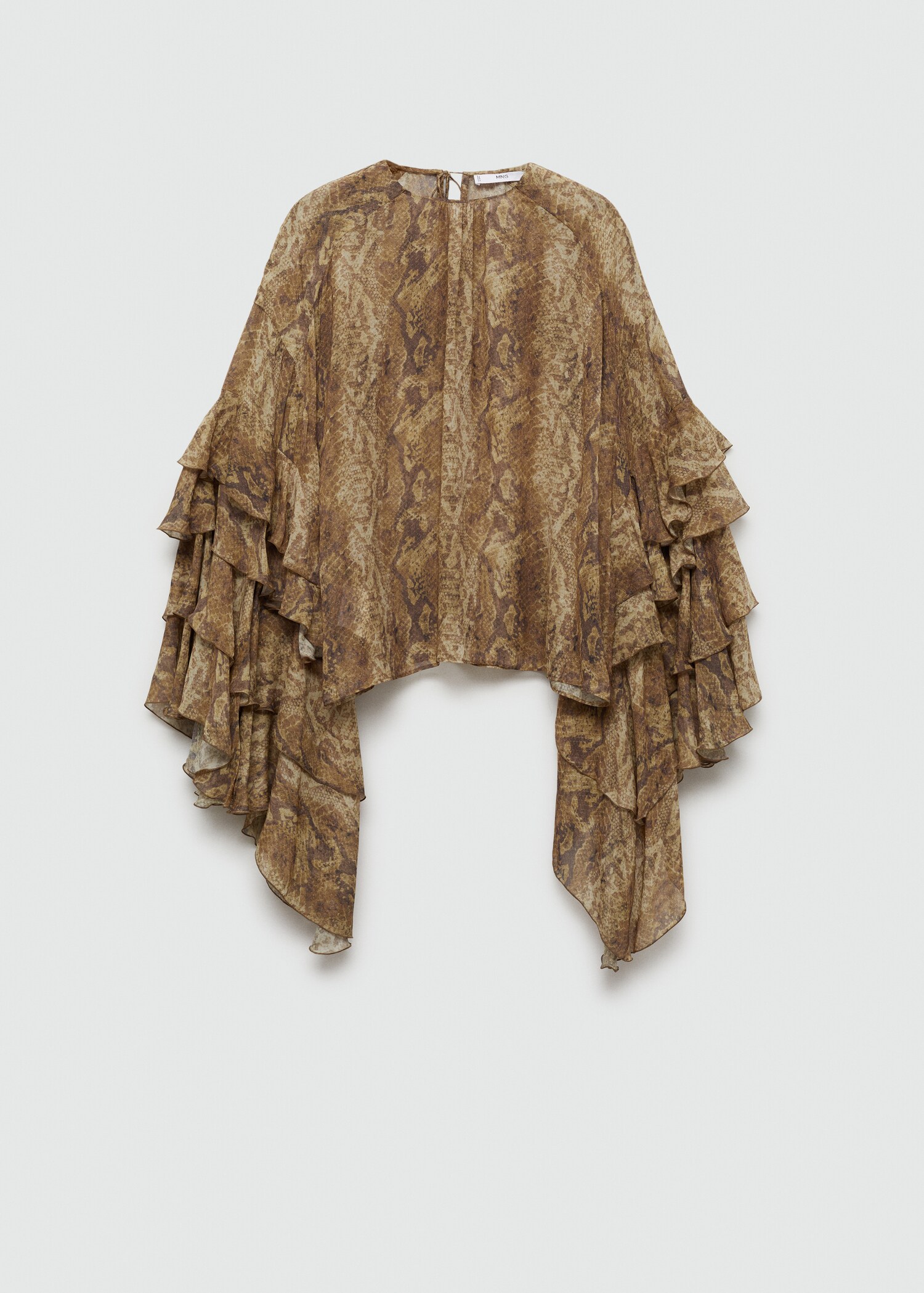 Blusa volantes estampado serpiente - Artículo sin modelo