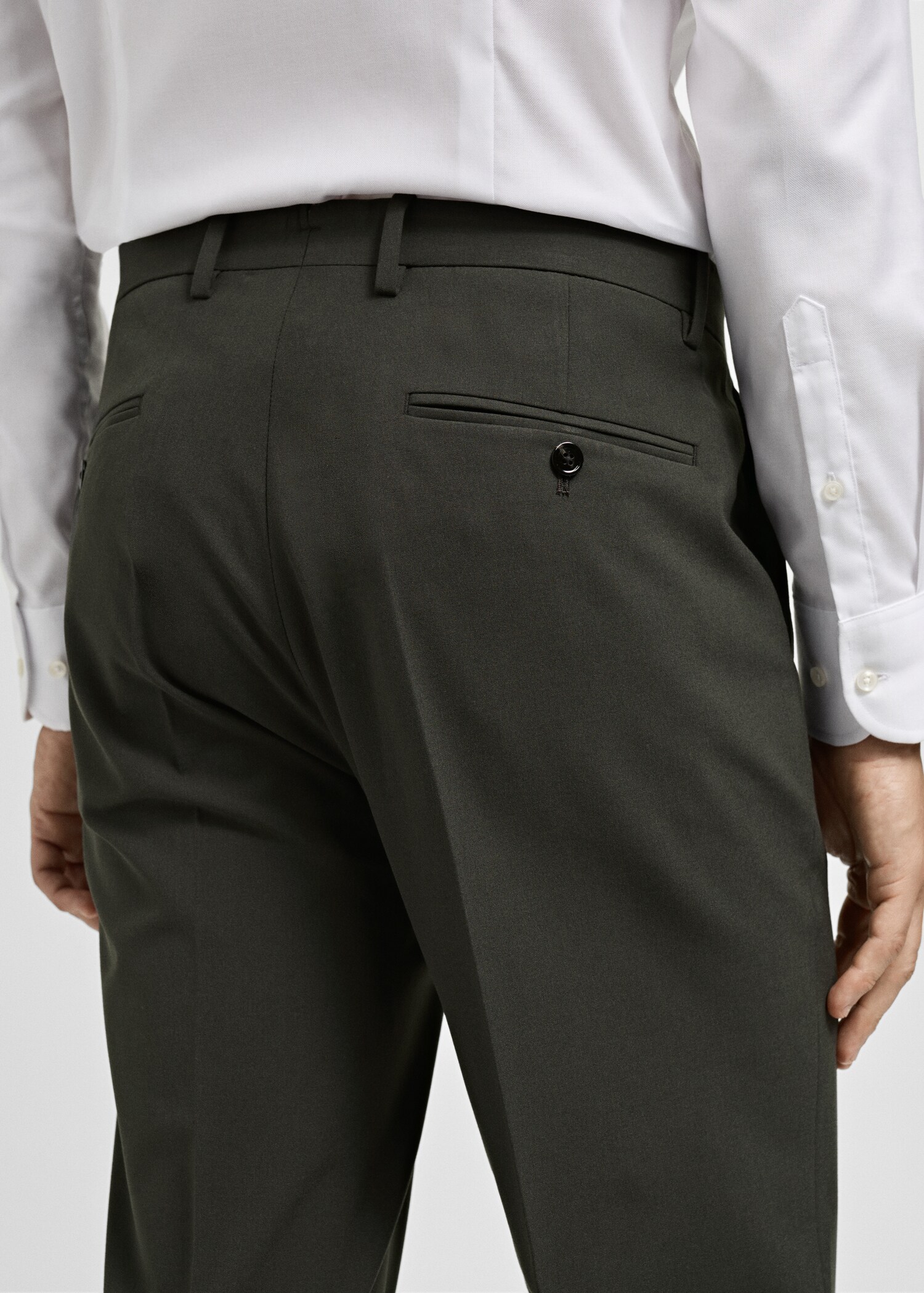 Stretch-fabric slim-fit suit trousers - Details of the article 6