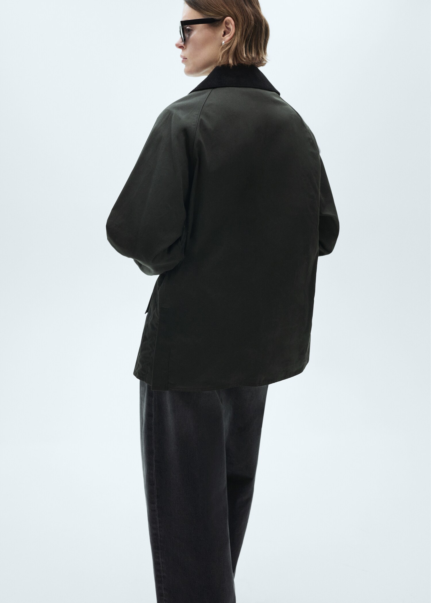 Parka courte effet ciré - Verso de l’article