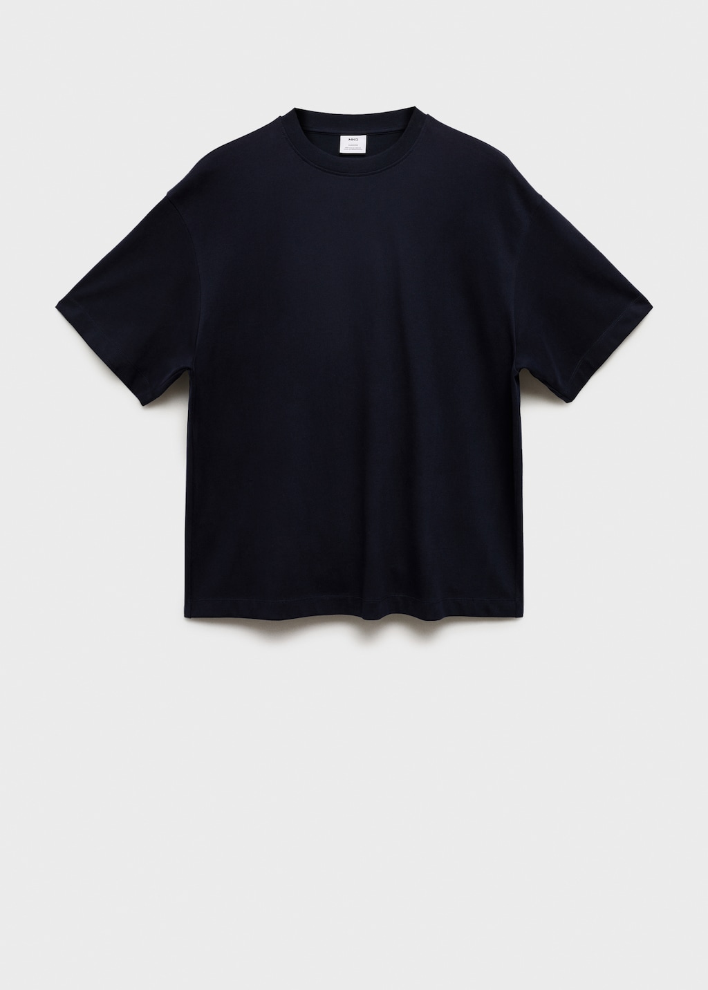 Mango Man 100 Cotton Oversized T Shirt Dark Navy S Men