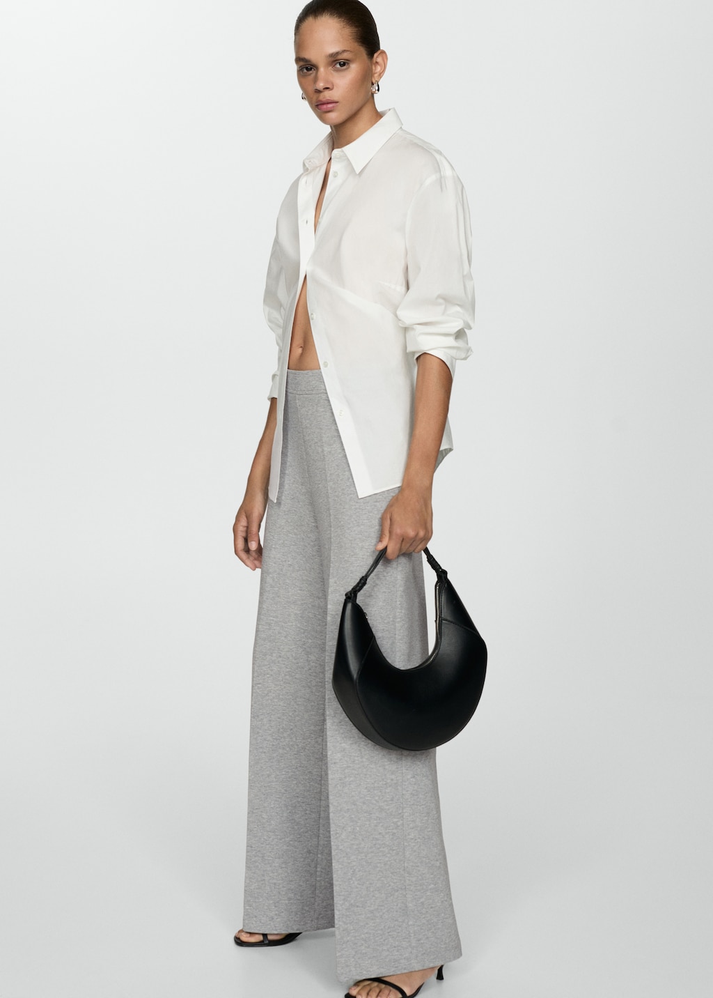 High rise wide leg trousers hotsell