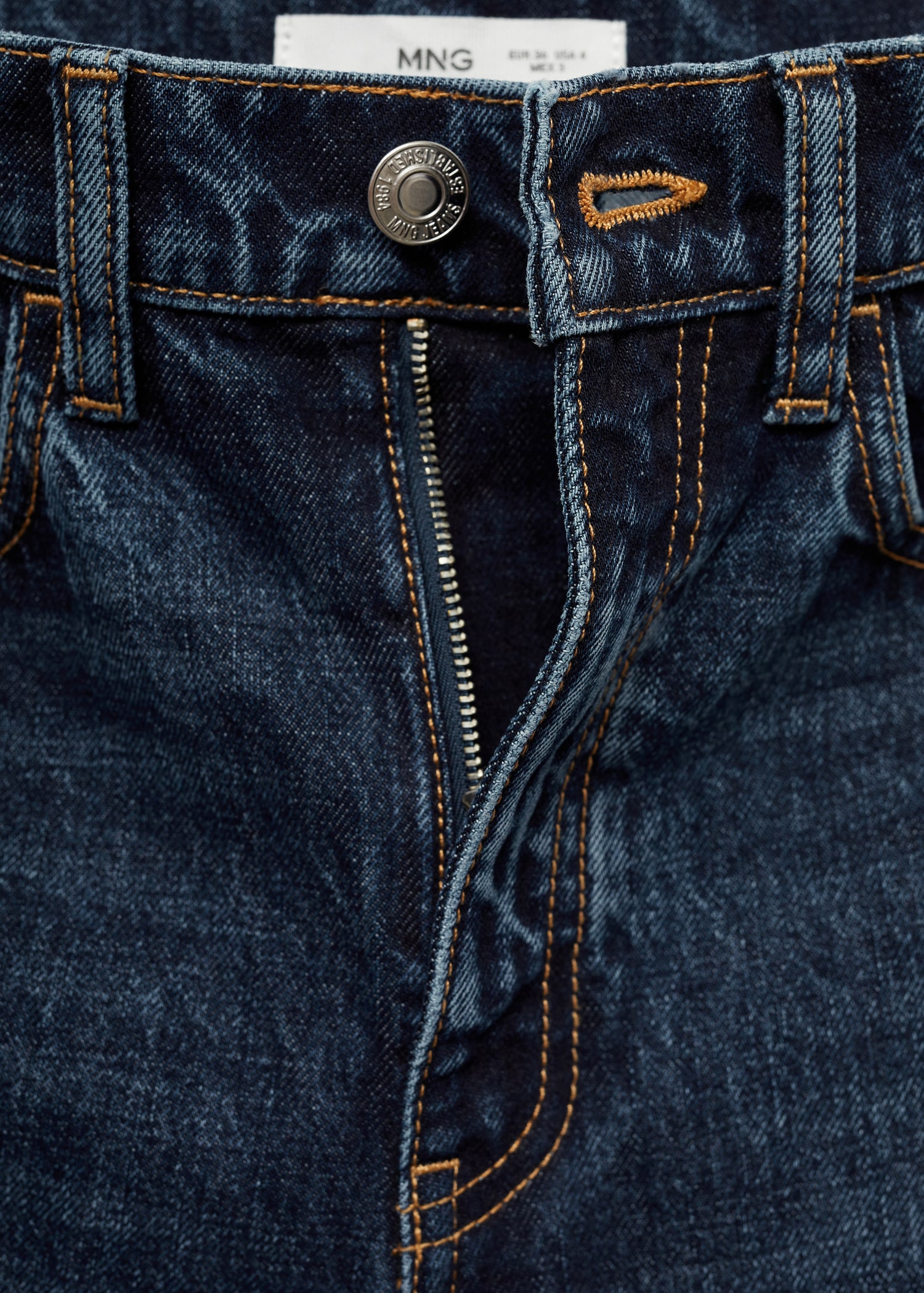 High waist straight jeans - Details of the article 8