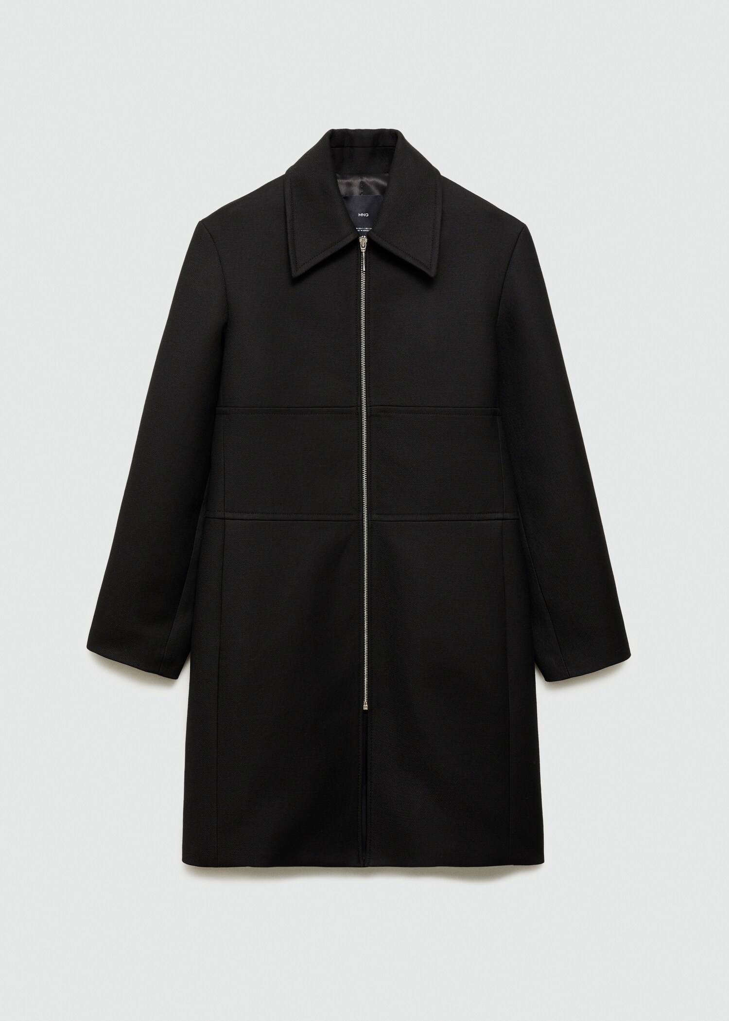 Zip straight-cut coat - Article without model