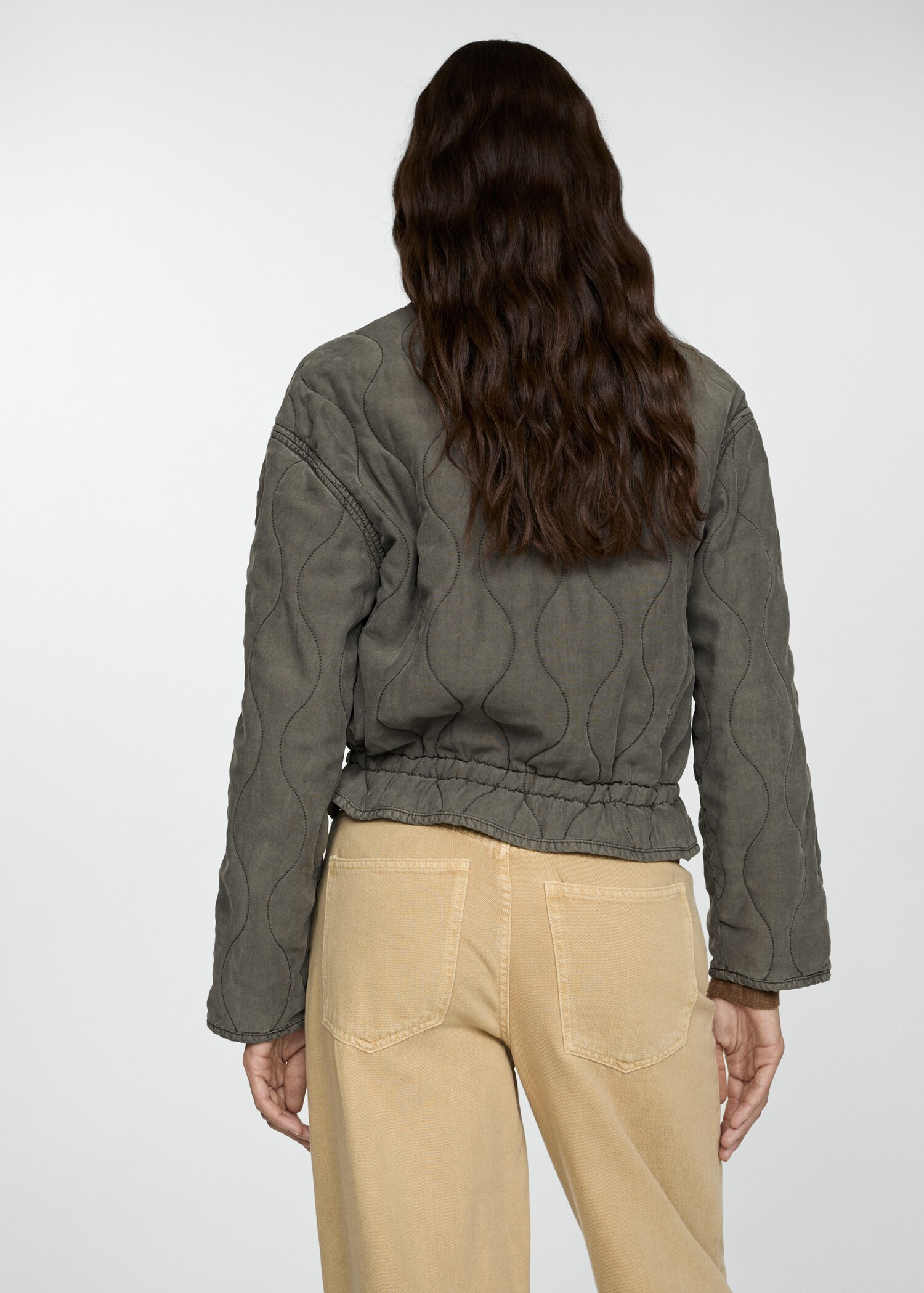 Chaqueta acolchada fruncido - Reverso del artículo