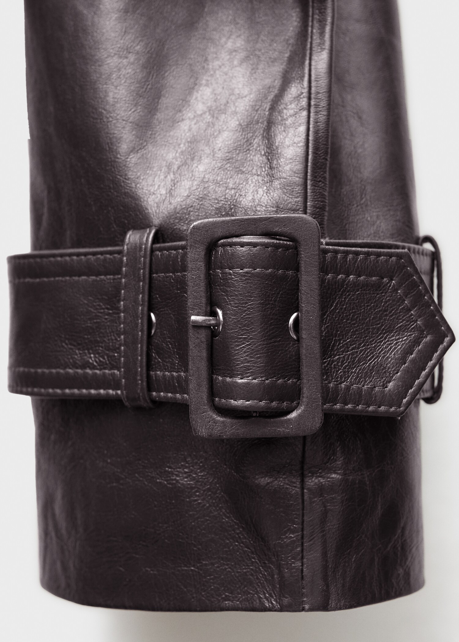 100% oversized leather coat - Details of the article 0