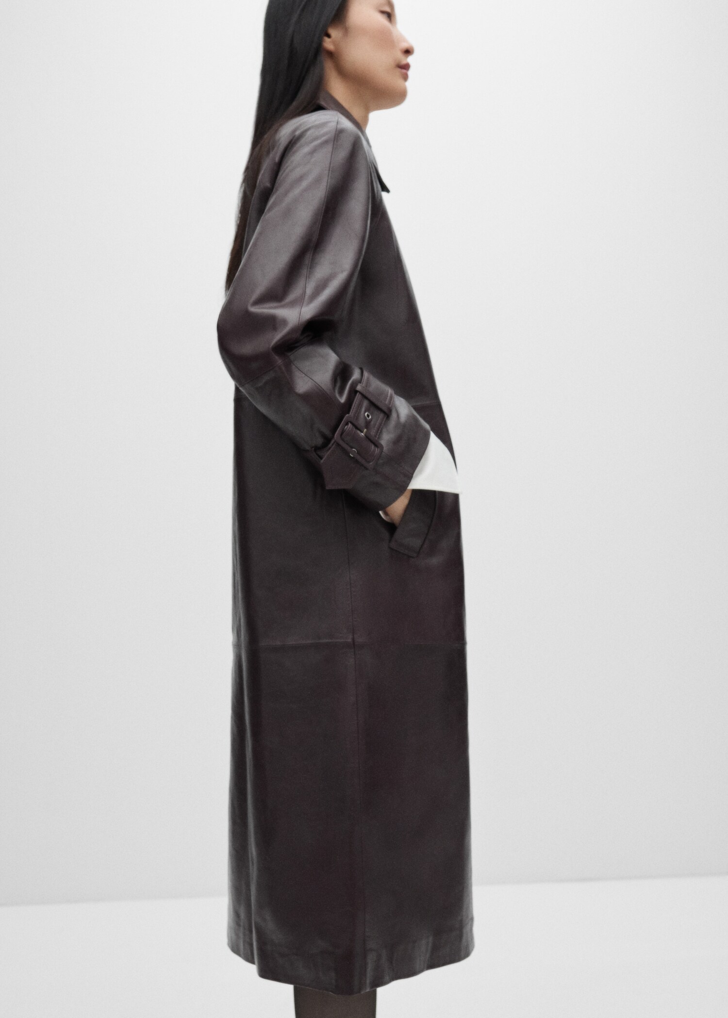 100% oversized leather coat - Details of the article 1