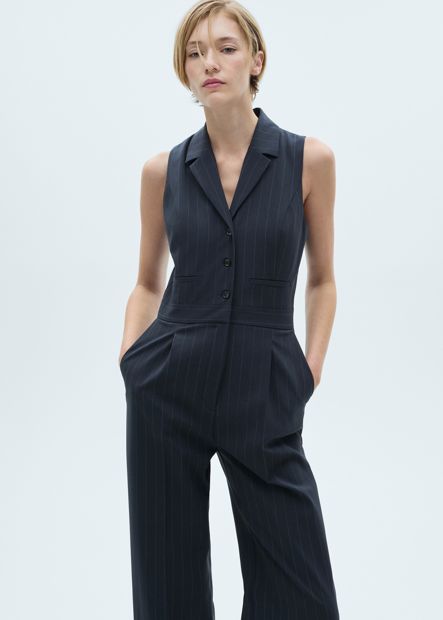 Combi-pantalon à rayures tennis - Plan moyen