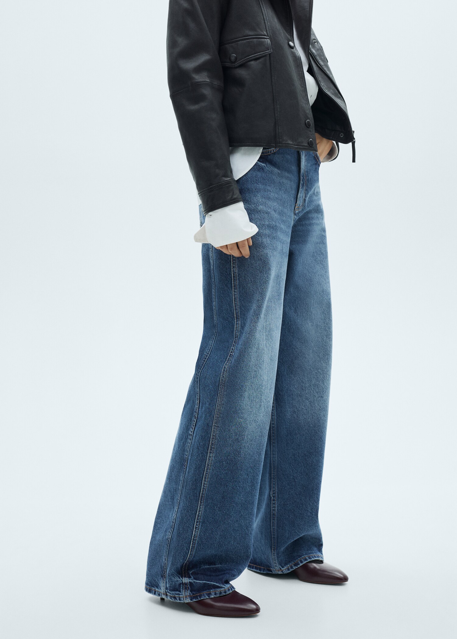 High-waist balloon jeans - Medium plane
