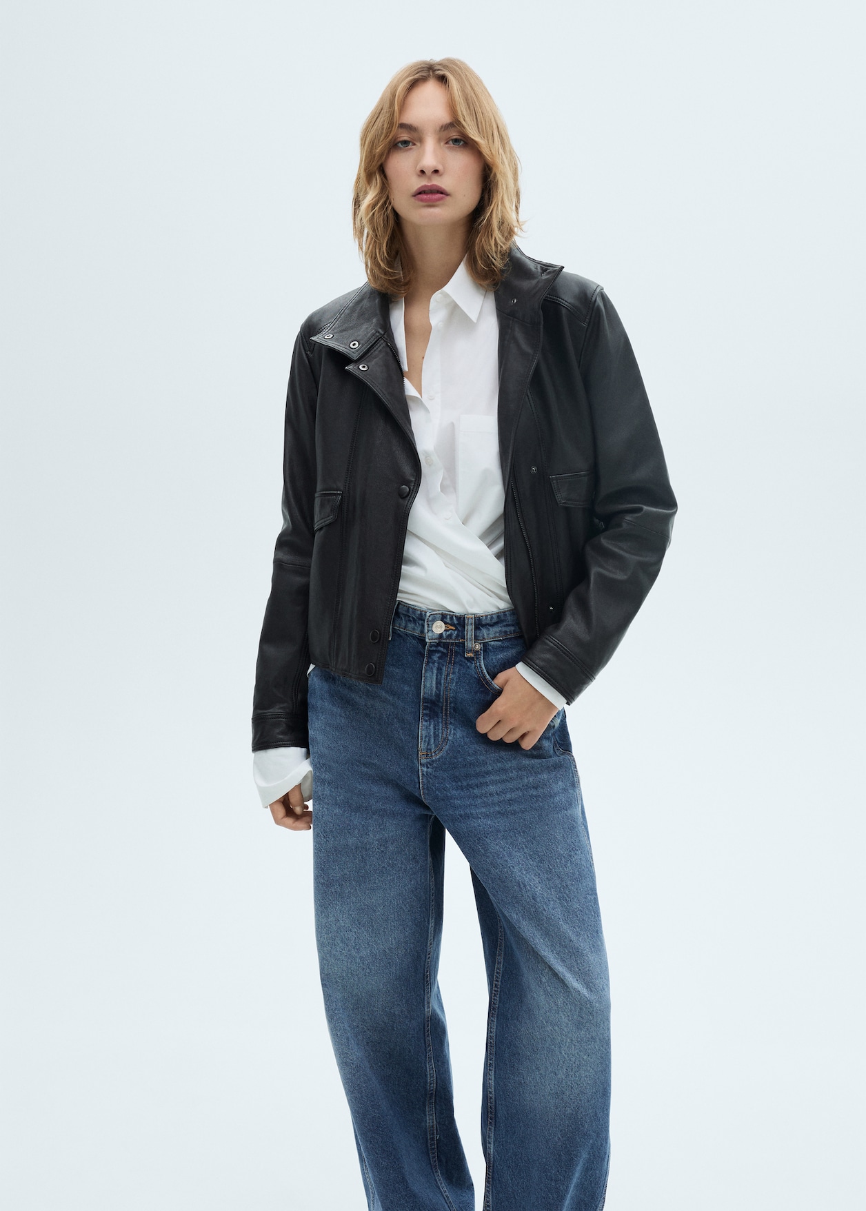 High-waist balloon jeans - Women | MANGO USA