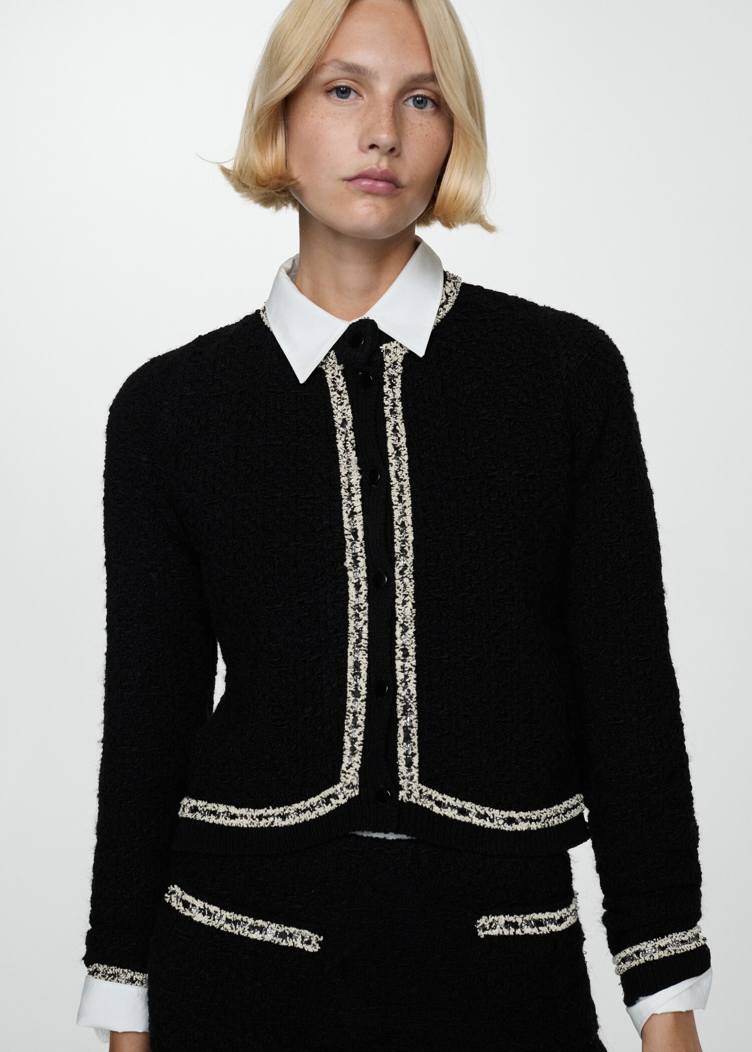 Bicolour tweed jacket - Medium plane