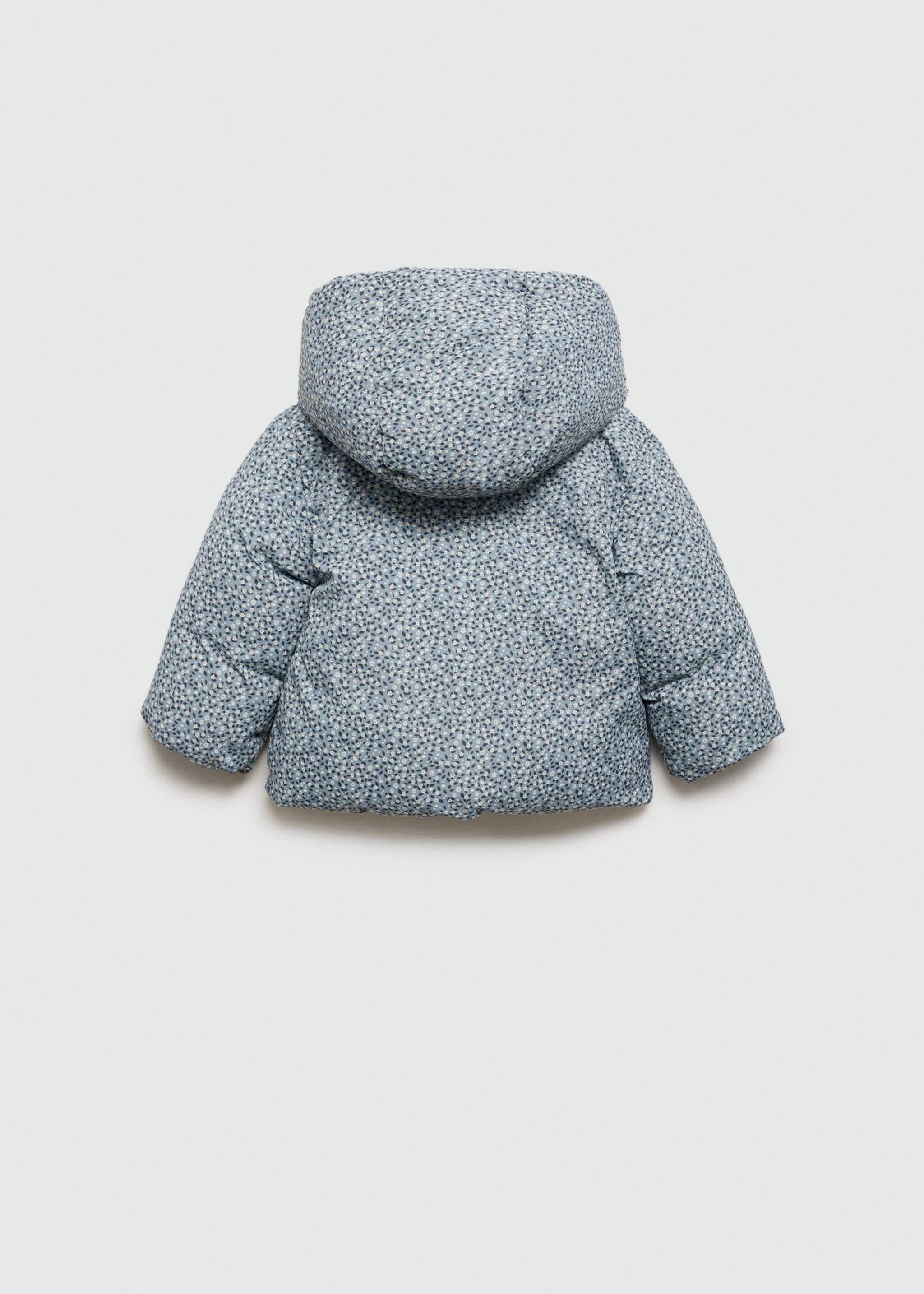 Fur-effect floral-print anorak - Reverse of the article