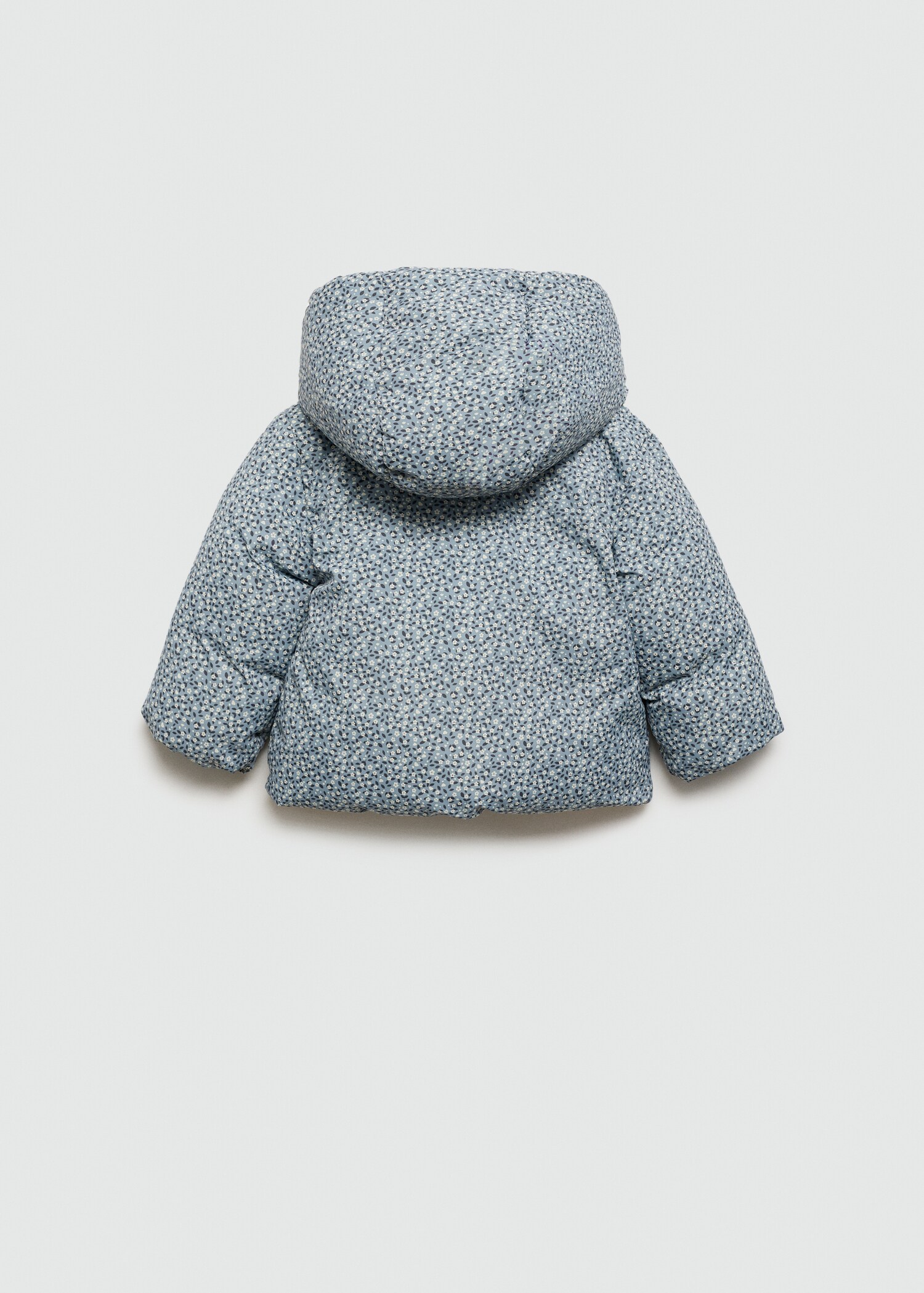 Fur-effect floral-print anorak - Reverse of the article