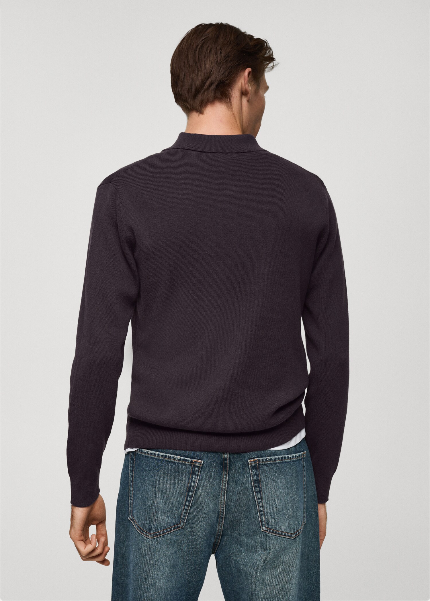 Jersey polo punto fino algodón - Reverso del artículo