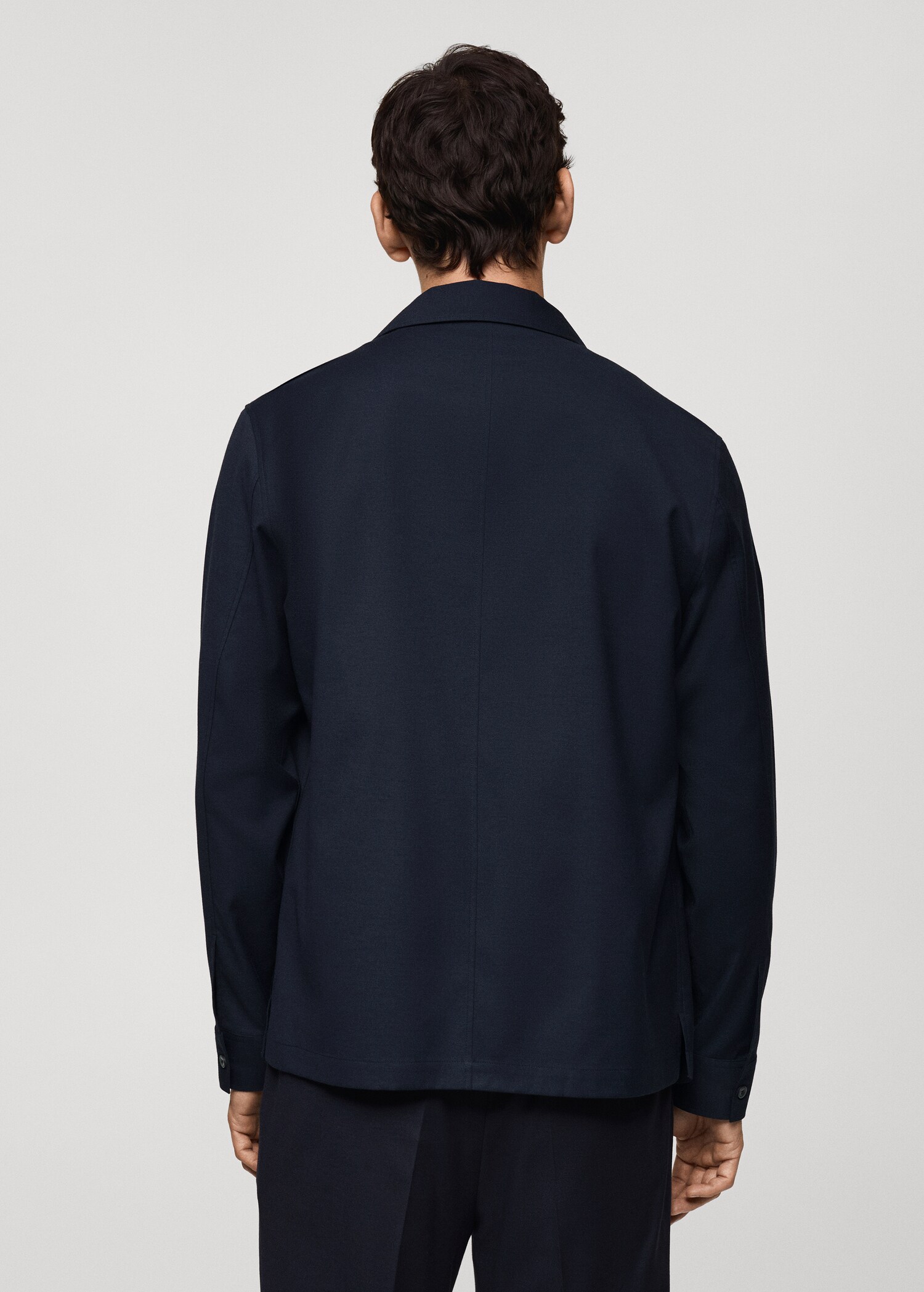 Slim-fit overshirt with pockets - Reverse of the article