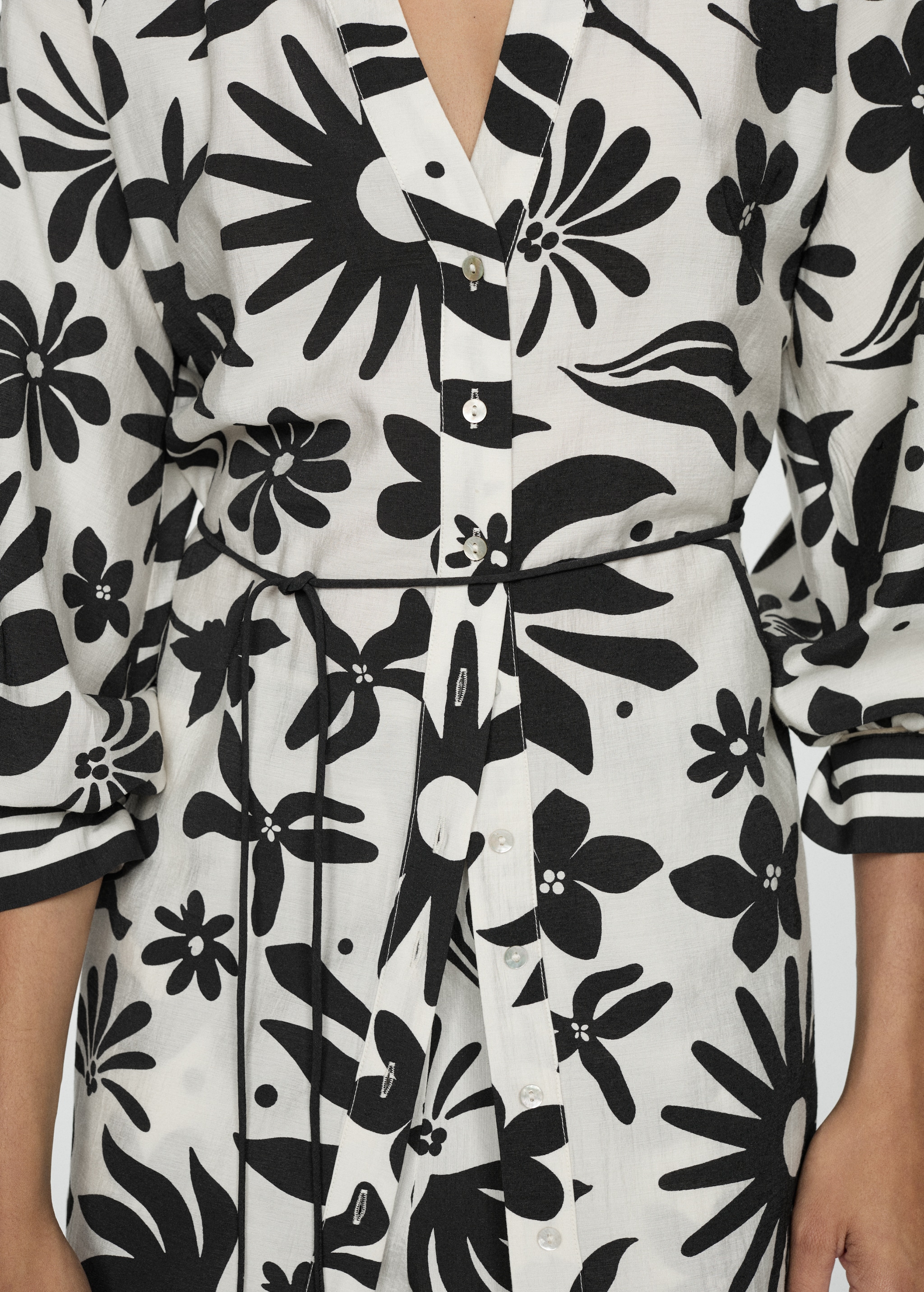 Bow printed shirt Women MANGO Vietnam - Main Image