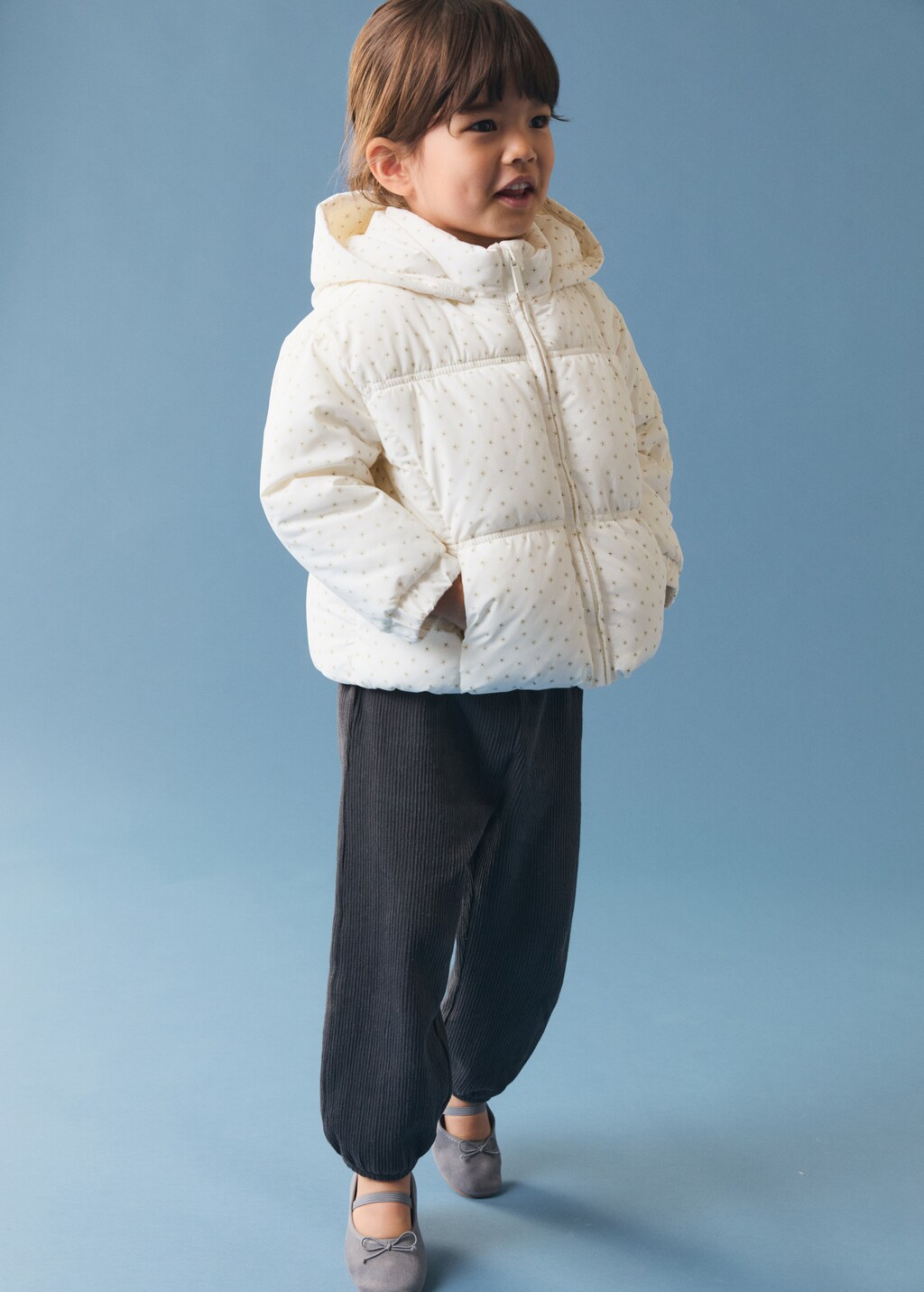 Flowers print quilted anorak Kids MANGO Malaysia