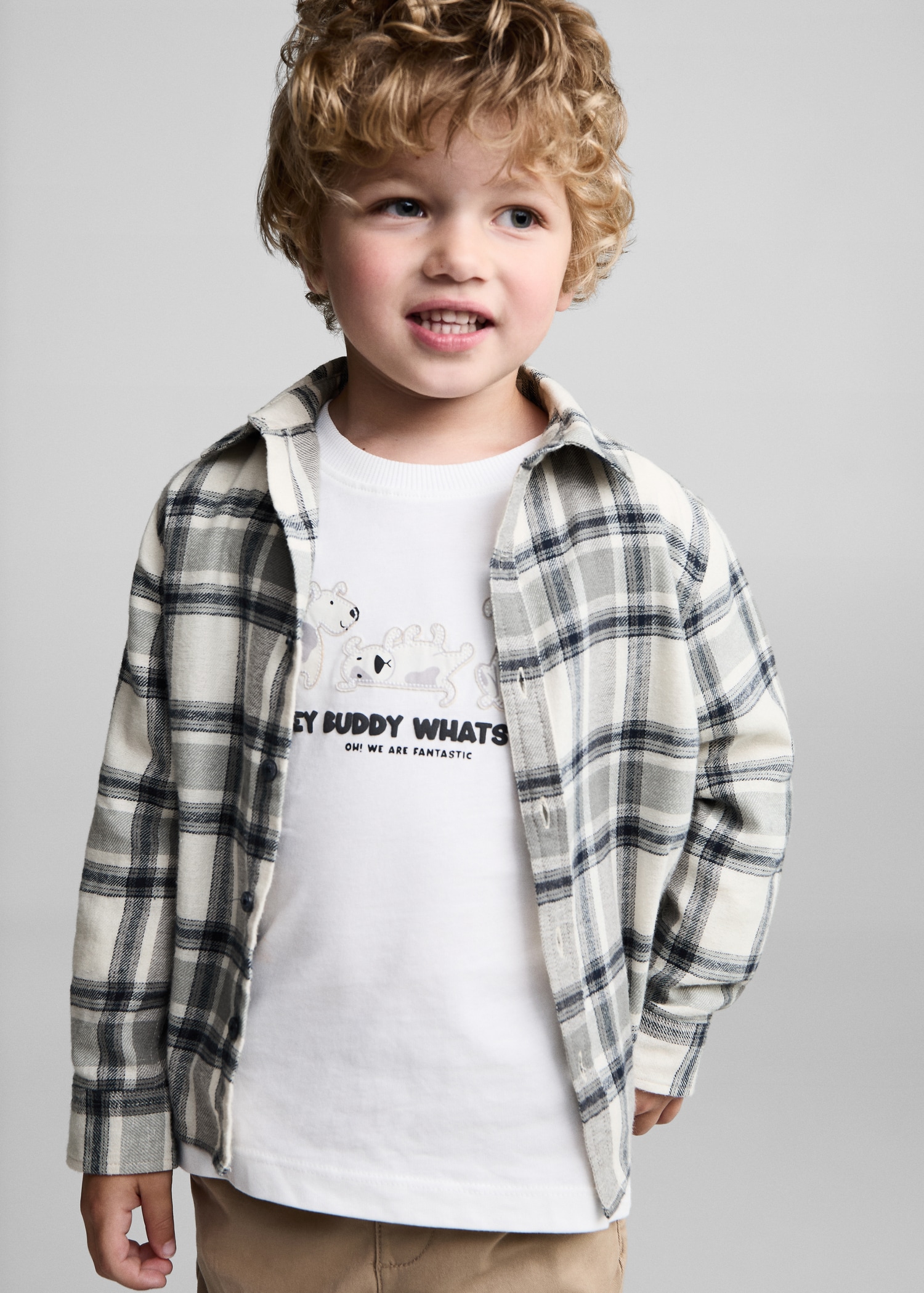 Check cotton shirt - Medium plane