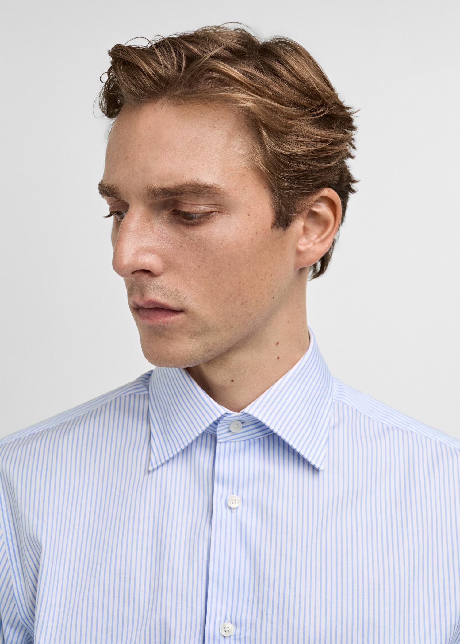 Chemise 100 % coton rayures slim-fit - Détail de l'article 1