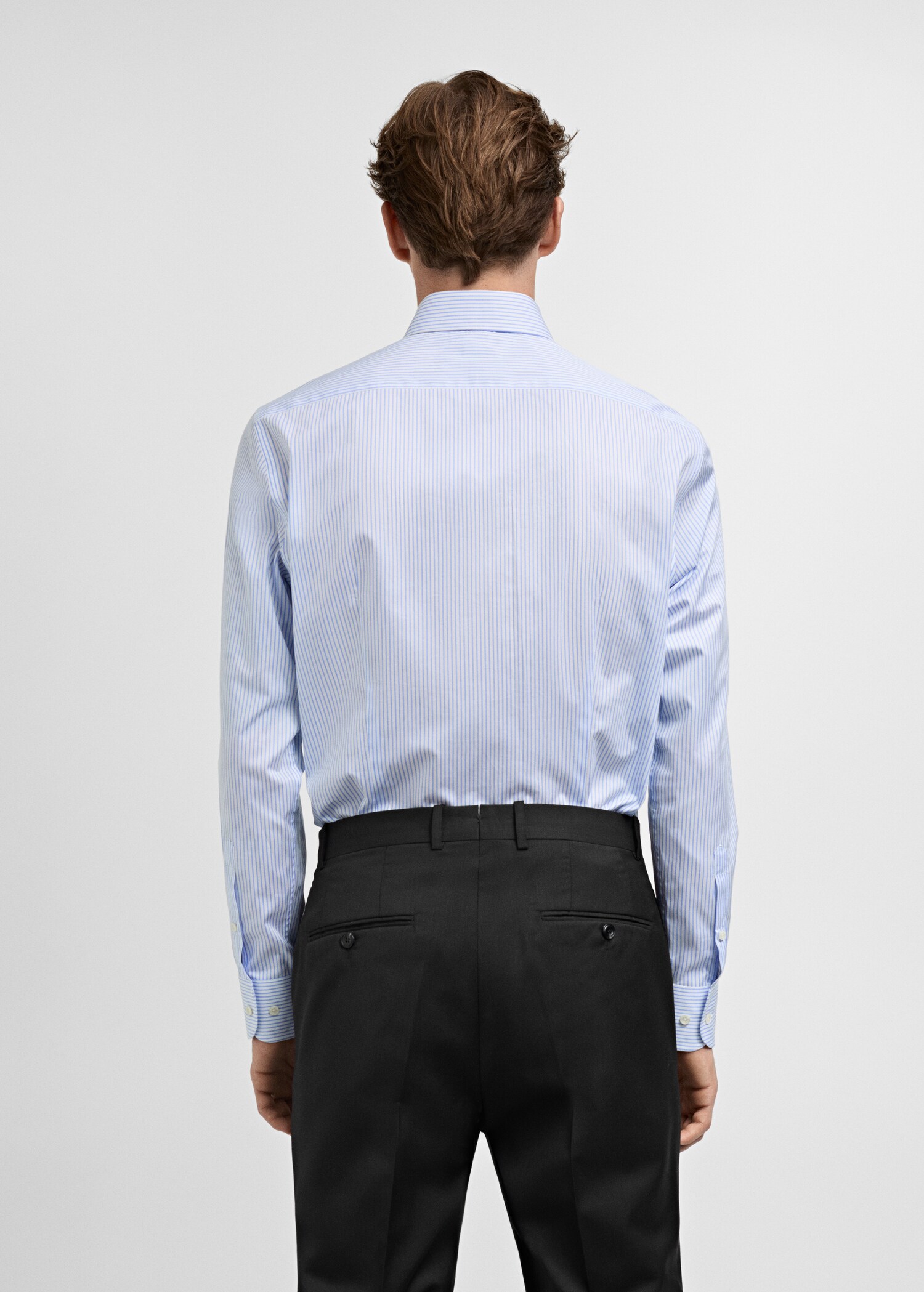 Chemise 100 % coton rayures slim-fit - Verso de l’article