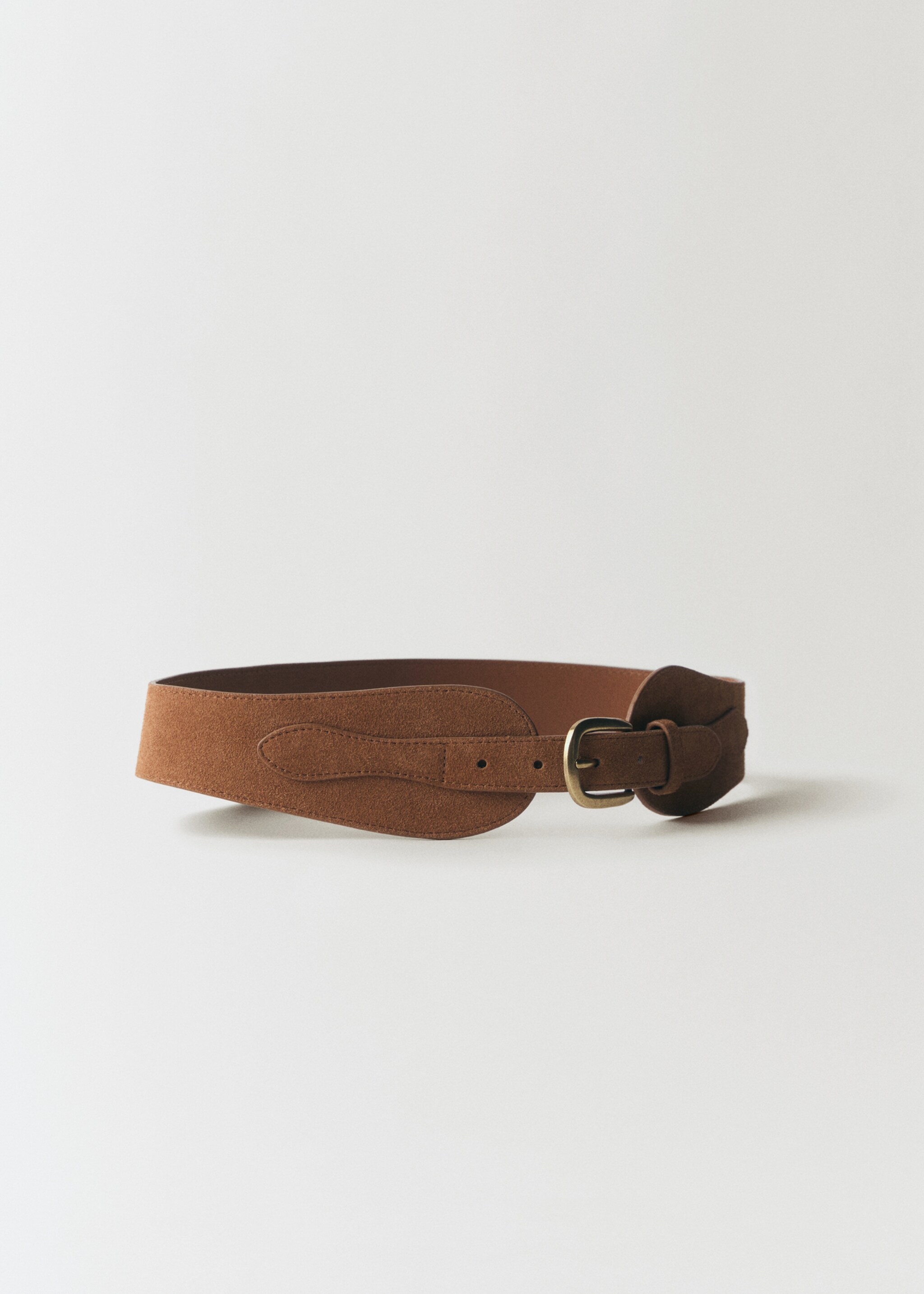 Wide leather belt - Medium plane