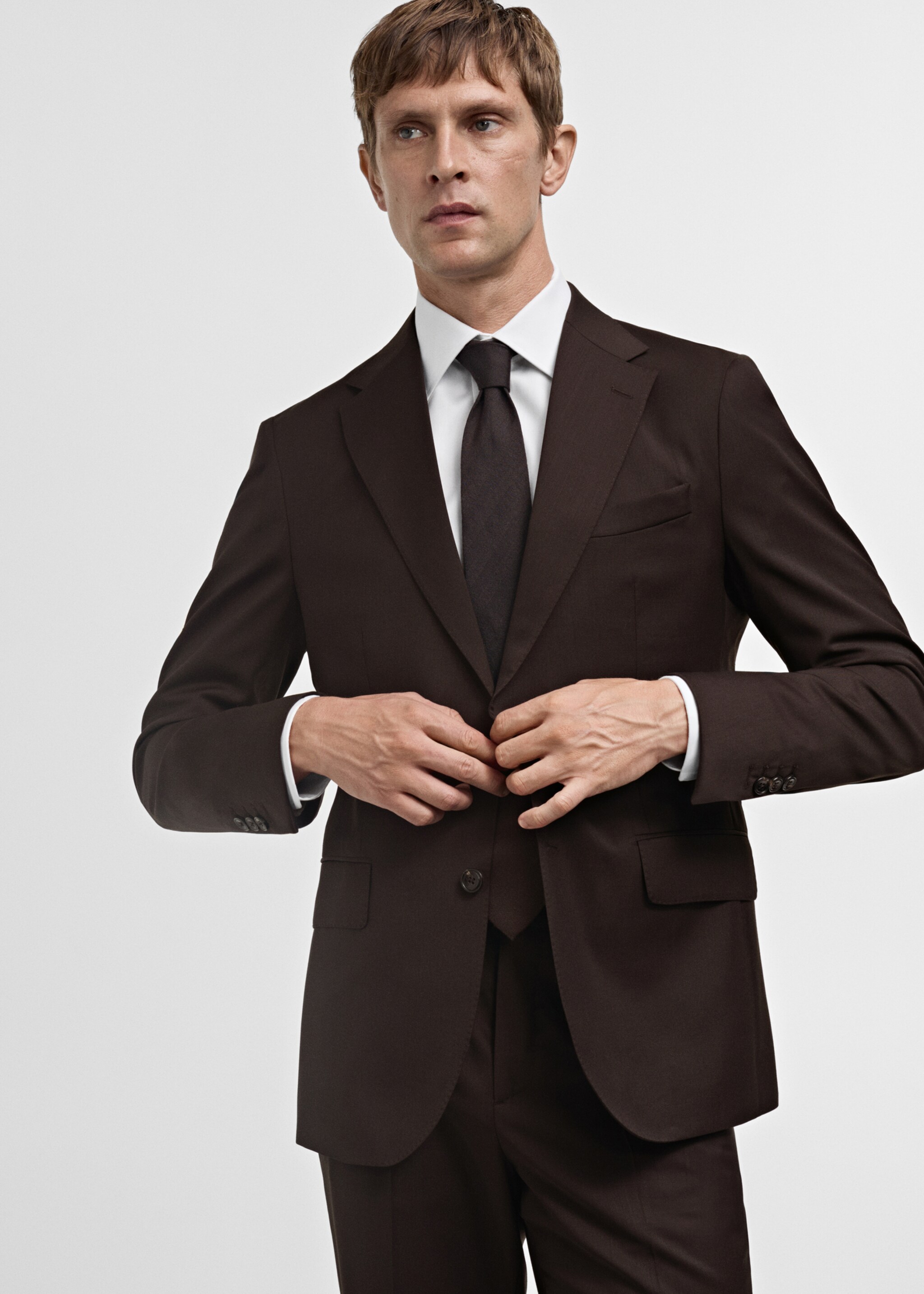 Venice 100% virgin wool suit jacket - Medium plane