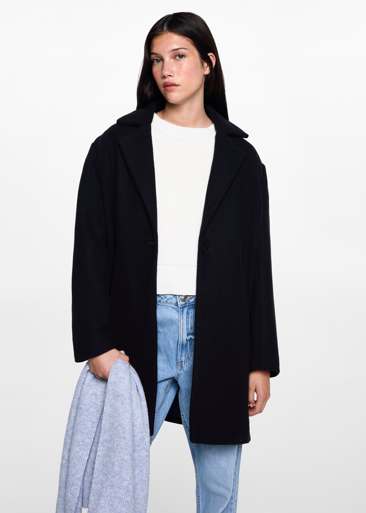 Cloth coat with pockets - Medium plane