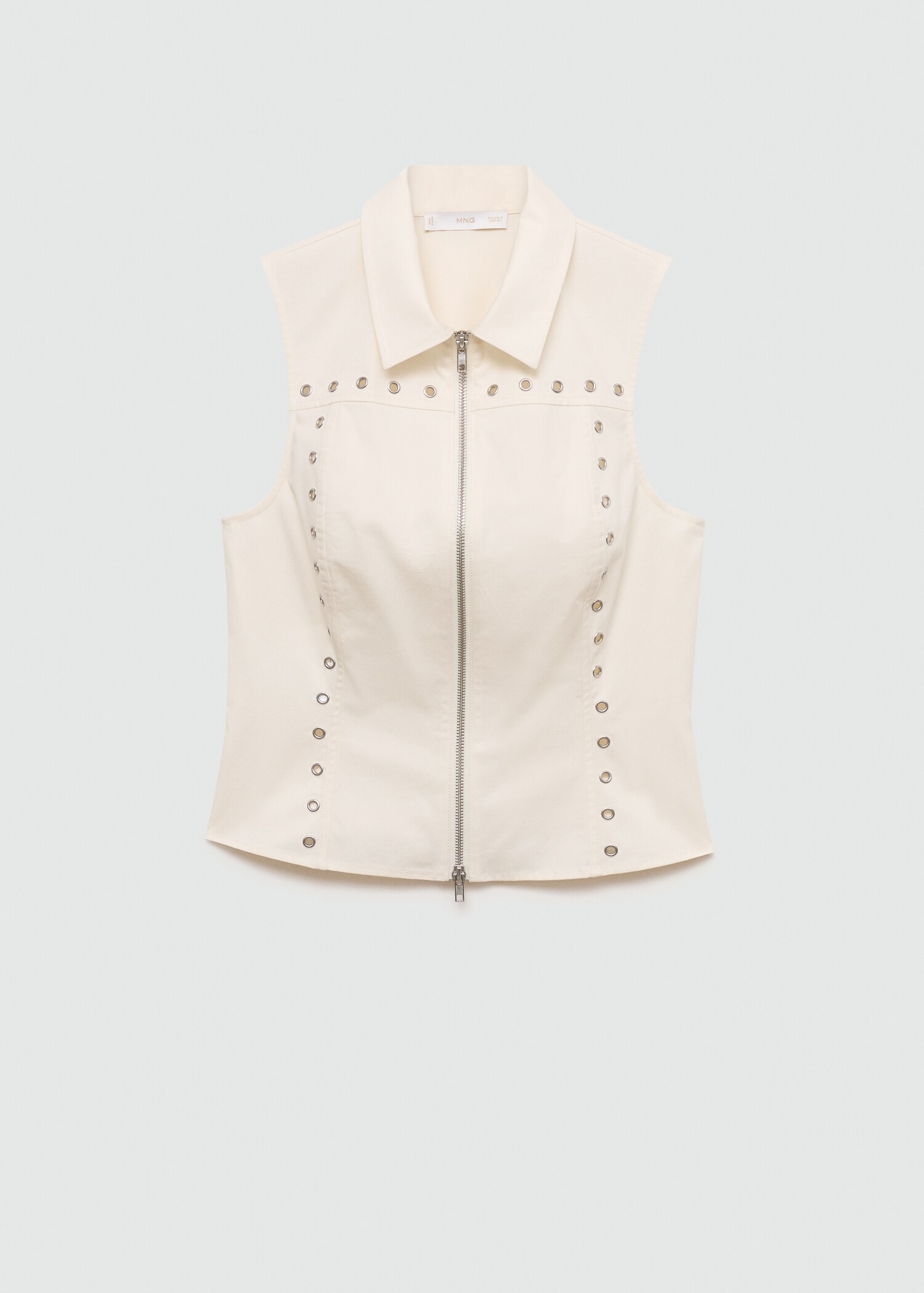 Top zippé à studs - Article sans modèle